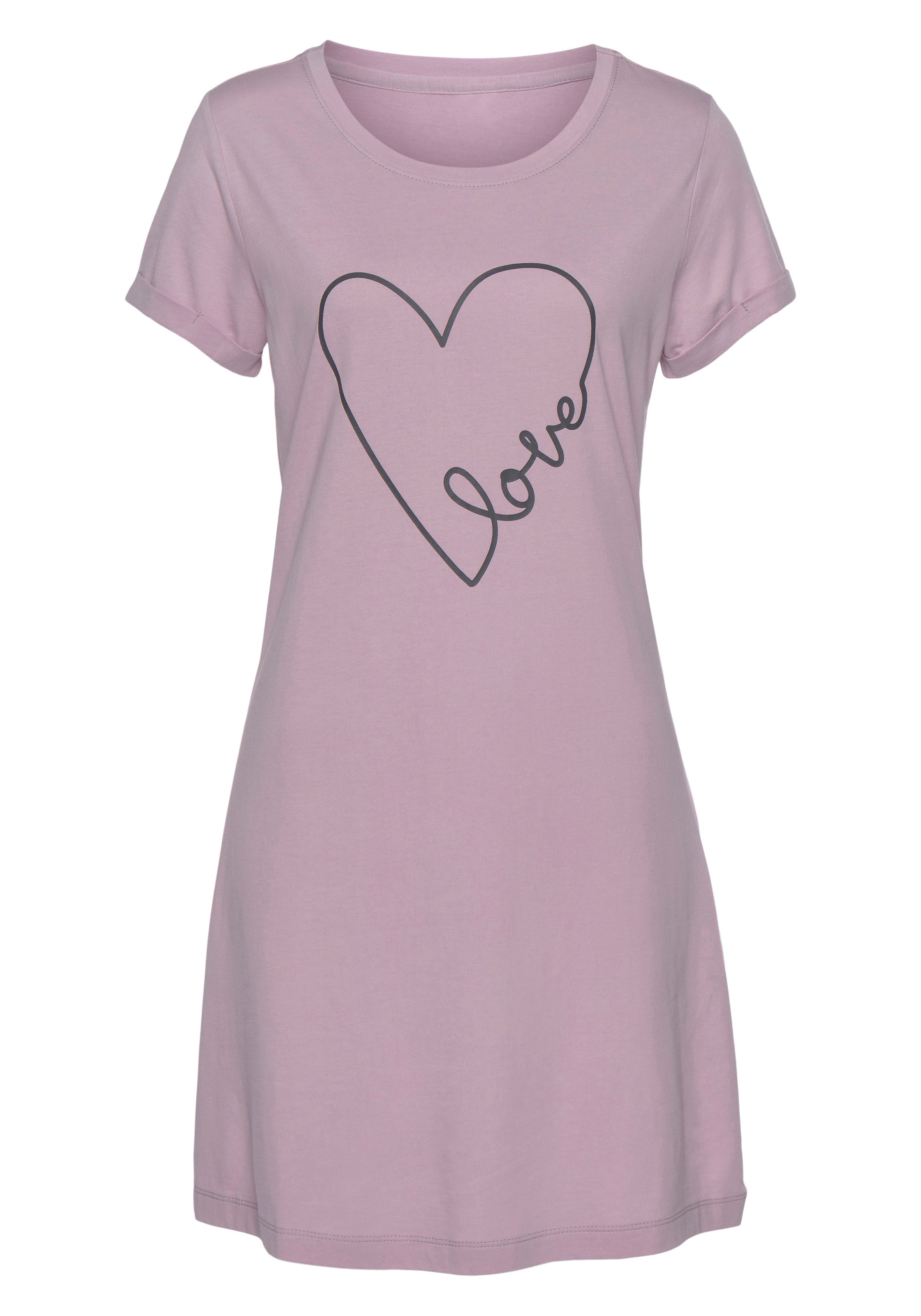 Vivance Dreams Bigshirt mit Herzchendruck