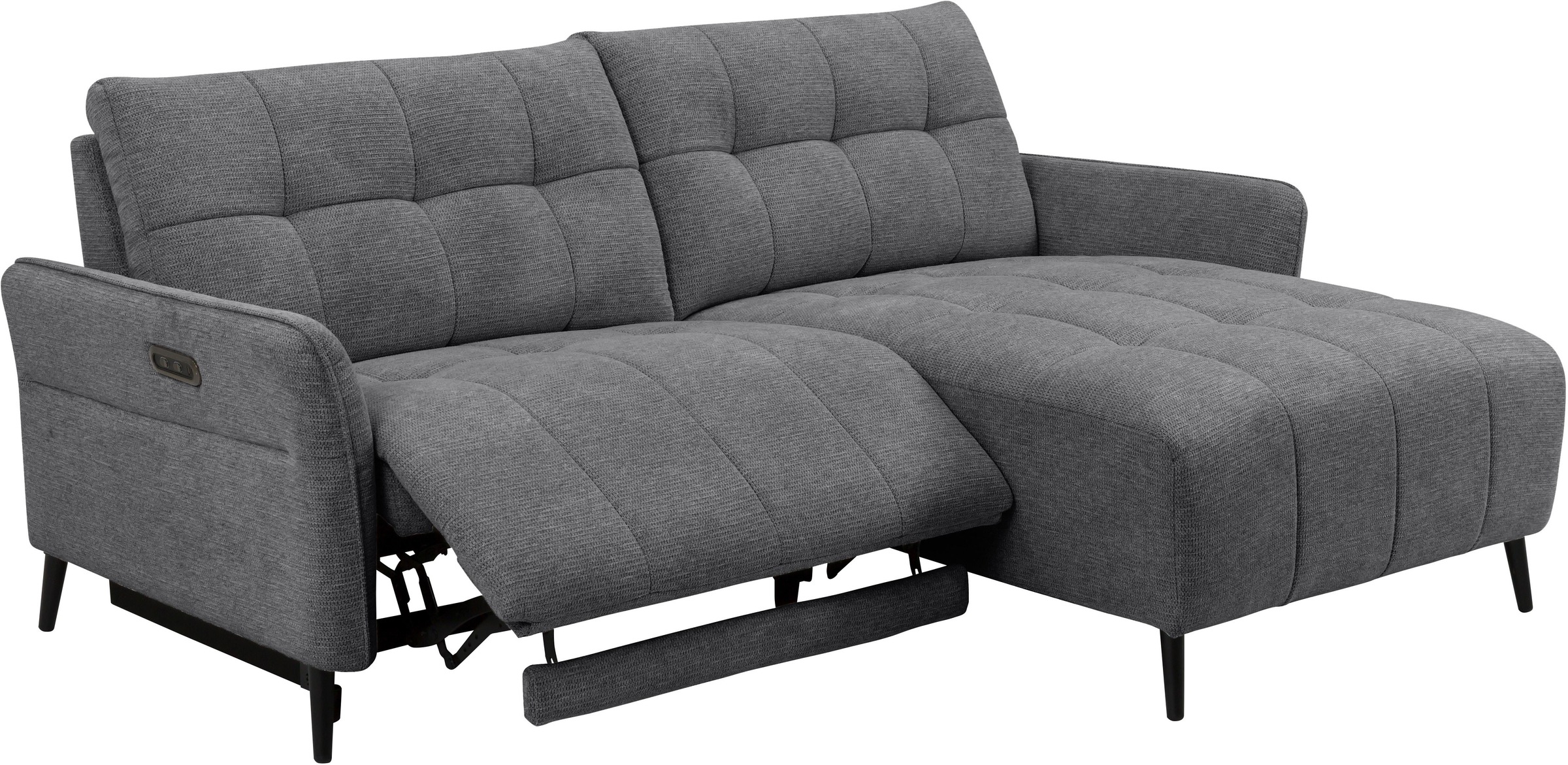 INOSIGN Ecksofa »DENIO 3-Sitzer, L-Form (Breite 209cm), elektr. Relaxfunktion, USB-A/C«, Liegefunktion durch Recliner, Federkernpolsterung