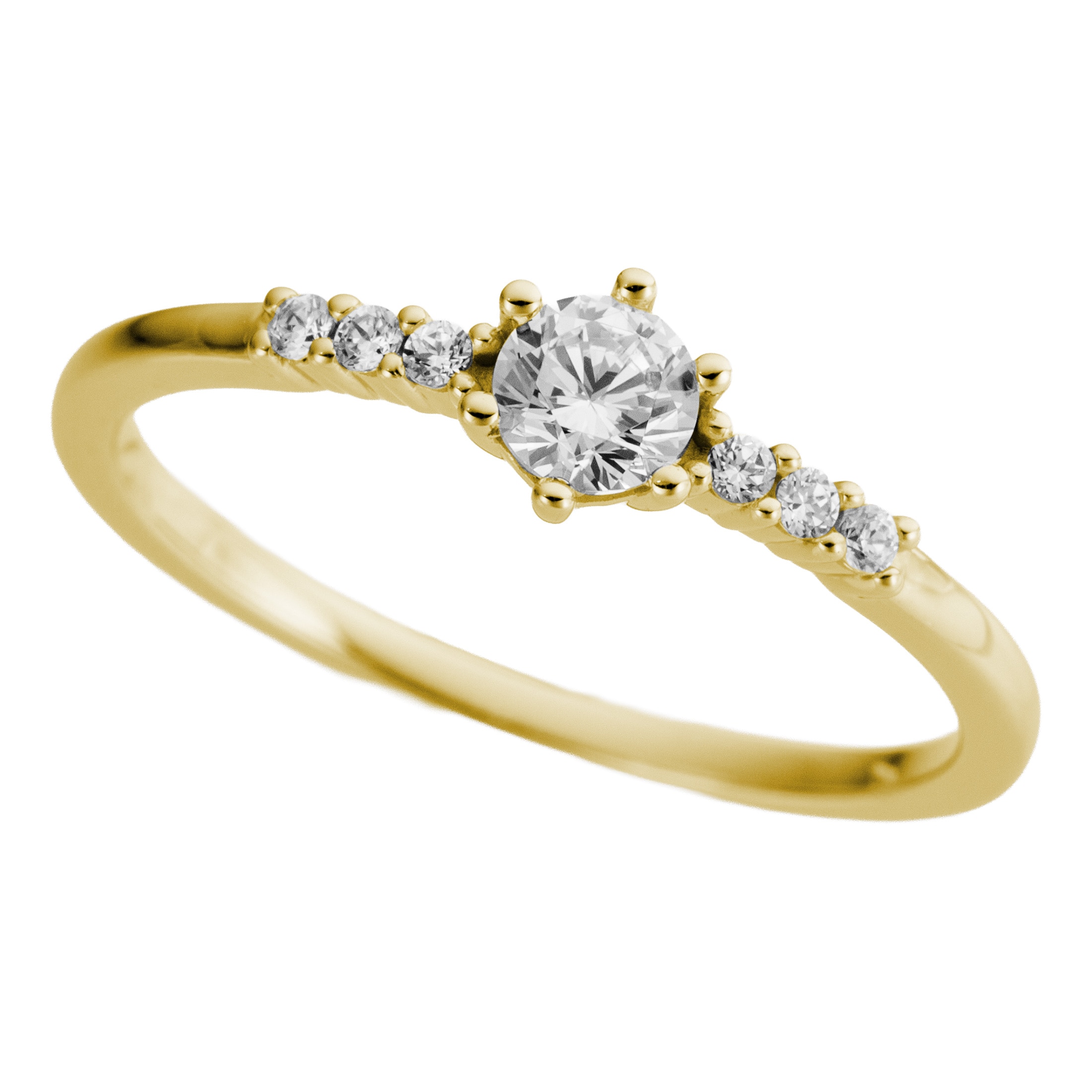 Firetti Goldring »Schmuck Geschenk Gold 333 Vorsteckring Verlobung Solitär Lab Grown« mit Brillanten