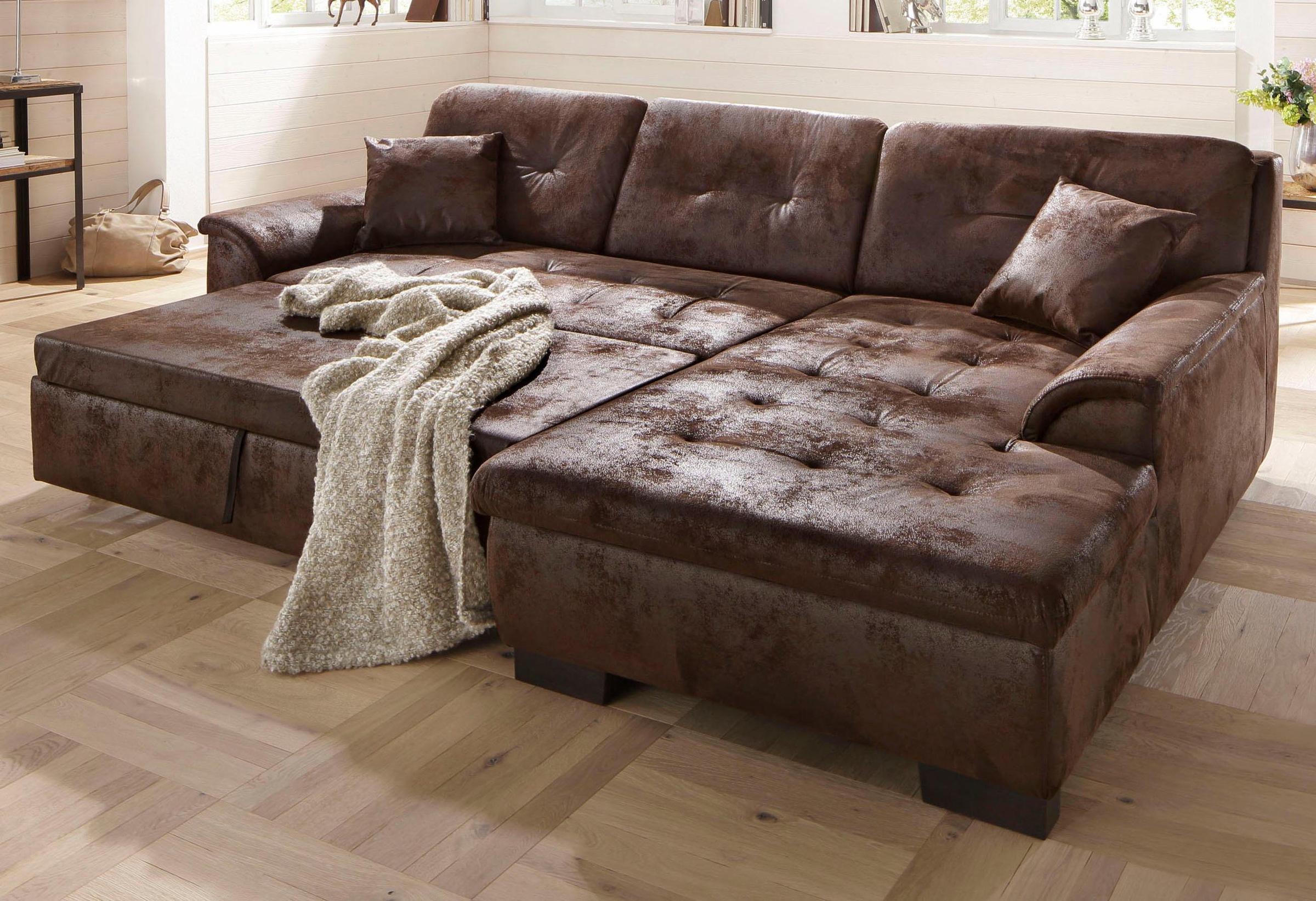 Home affaire Ecksofa »Bergen zeitlos & elegant, Breite 267cm, L-Form« wahlw günstig online kaufen