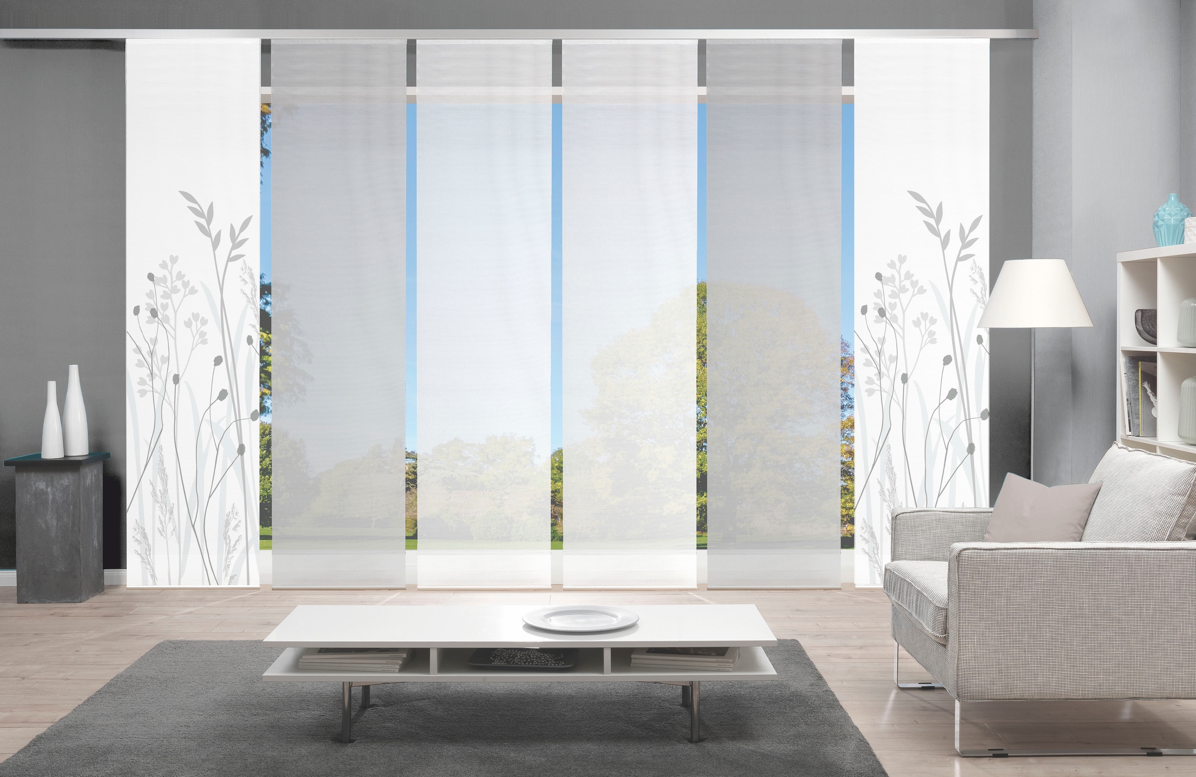 Vision S Schiebegardine »GRASIL 6er SET« Paneelwagen 6 Stk. tlg. Bambus-Opt günstig online kaufen