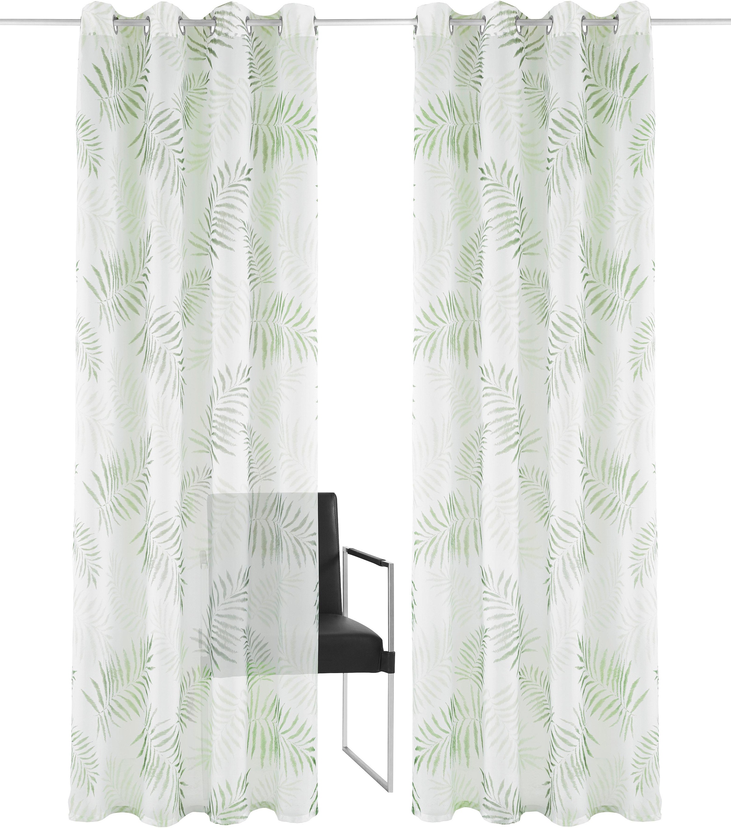 my home Gardine »Paula« Ösen 1 Stk. tlg. Halbtransparent, Voile, Polyester günstig online kaufen