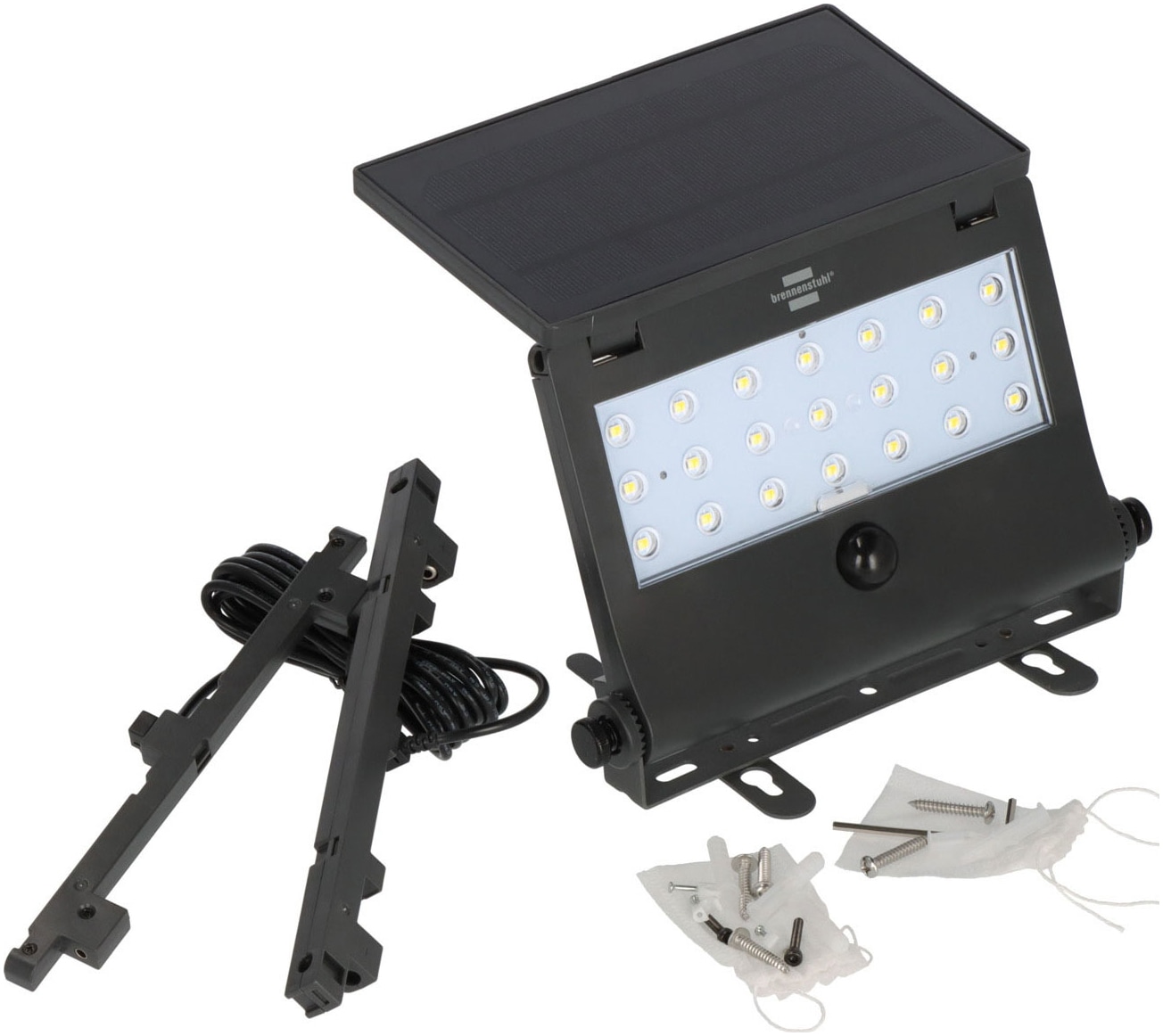 Brennenstuhl LED Solarleuchte »Solar LED SOL 1000 Pad mit Bewegungsmelder 1000lm IP65«