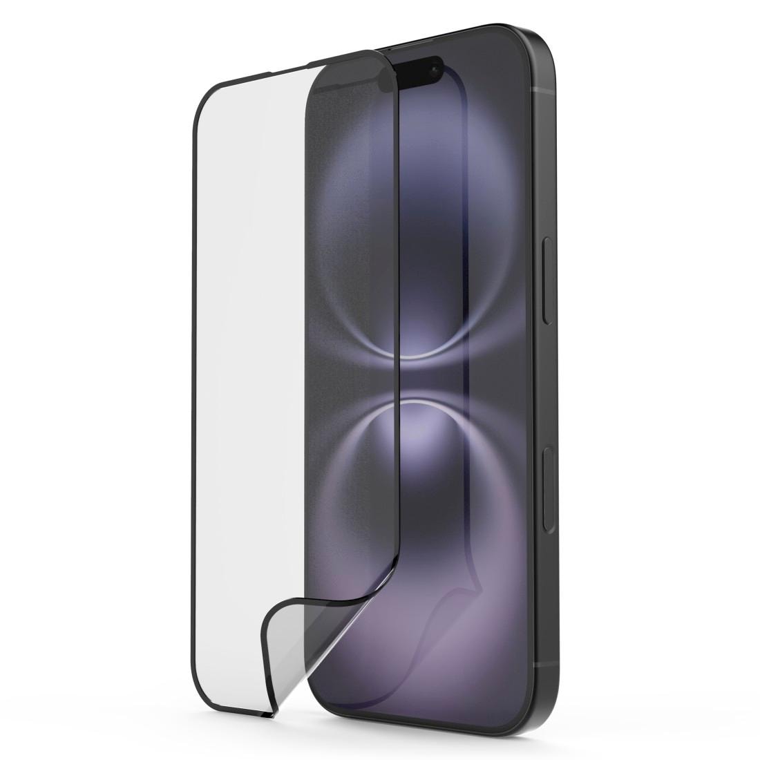 Hama Displayschutzglas »Displayschutz für iPhone 16 (Panzerglasfolie, D3O, Montagehilfe)«,...