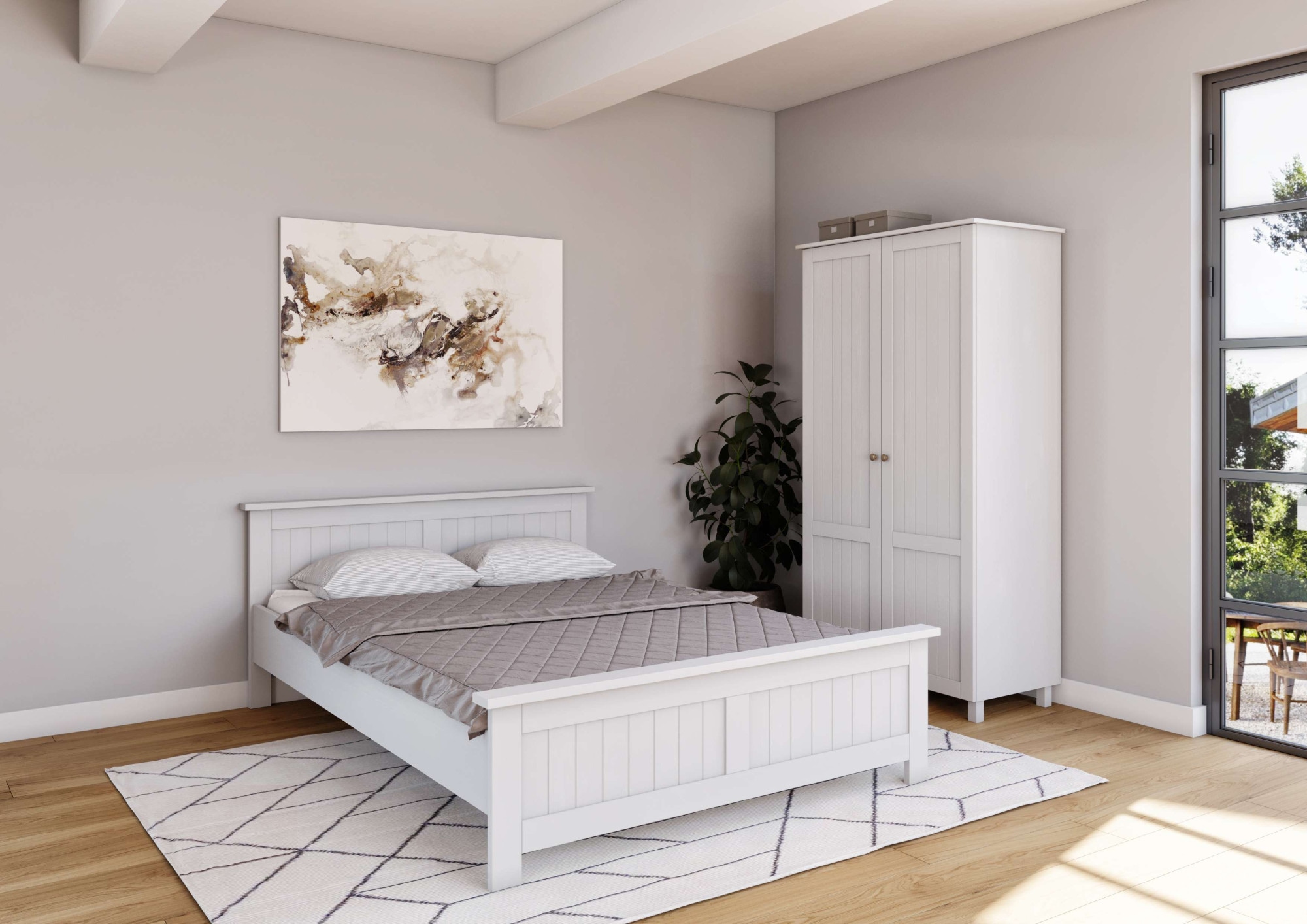 Home affaire Massivholzbett »Juventus, Bett, Massivholzbett, Holzbett, Bettrahmen«, (Breite/Belastbarkeit 140cm/180 KG), Breite 90 cm, aus massiver Kiefer, FSC®-zertifiziert