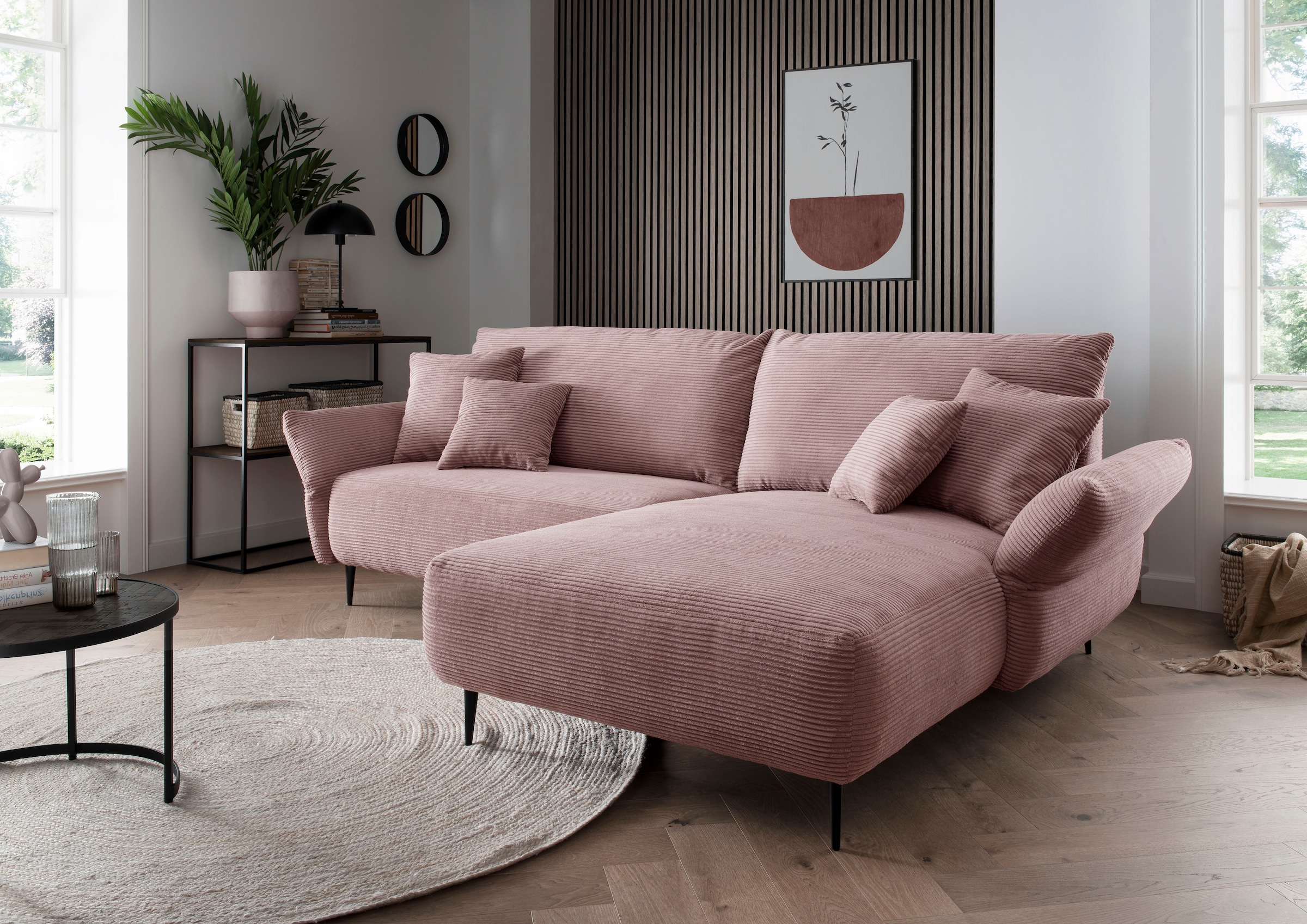 Home affaire Ecksofa »Amarena L-Form« inklusive Armlehnenverstellfunktion, günstig online kaufen