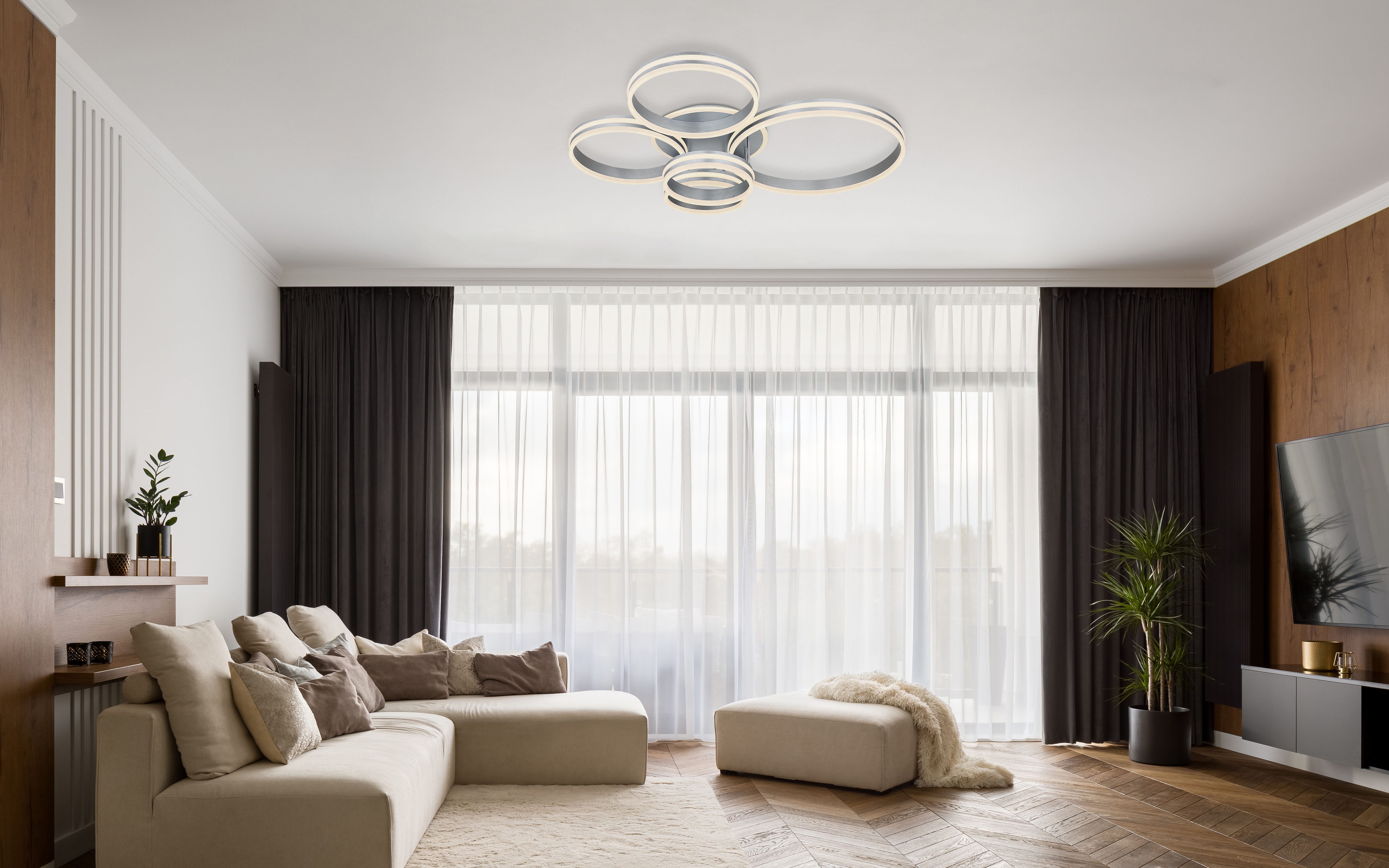GLOBO LIGHTING LED Deckenleuchte »RUBIO« LED-Modul Deckenlampe/Wohnzimmer/S günstig online kaufen