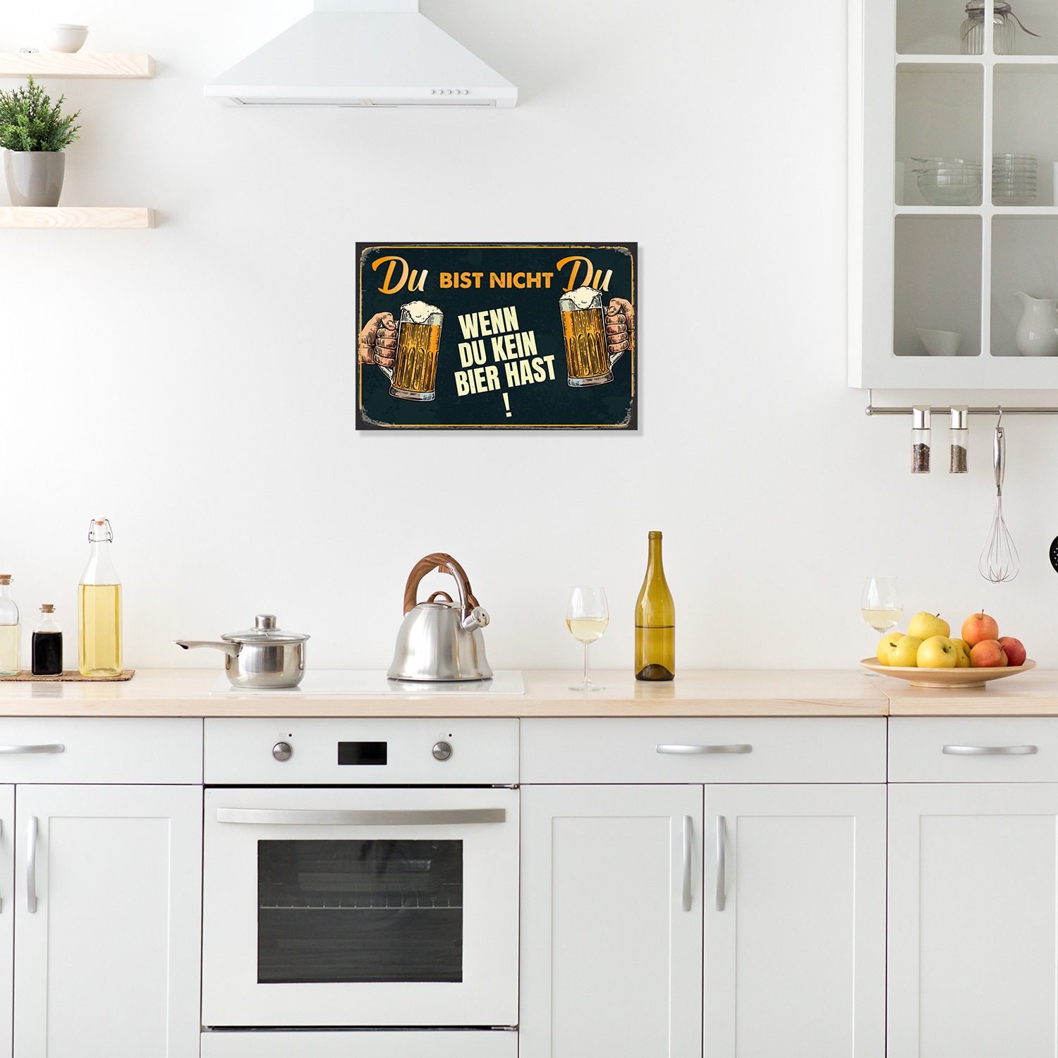 queence Metallbild »Bier Spruch Stahlschild Blechschild«, Schriftzüge-Schriftzug-Sprüche-Sprüche & Texte-Vintage-Getränke, (1 St.), Stahlschild, Blechschild, Sprüche, Texte, witzig, Bier, Grill