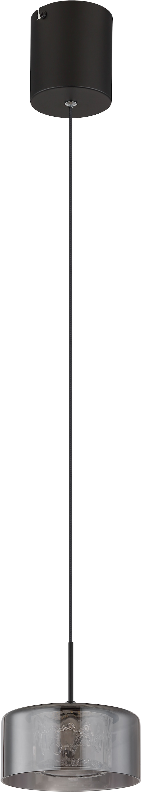 GLOBO LIGHTING LED Pendelleuchte »FOGSY«, Leuchtmittel LED-Modul | LED fest integriert, Hängelampe/Pendelleuchte/Glas rauchfarben/Höhe kürzbar/Esstisch