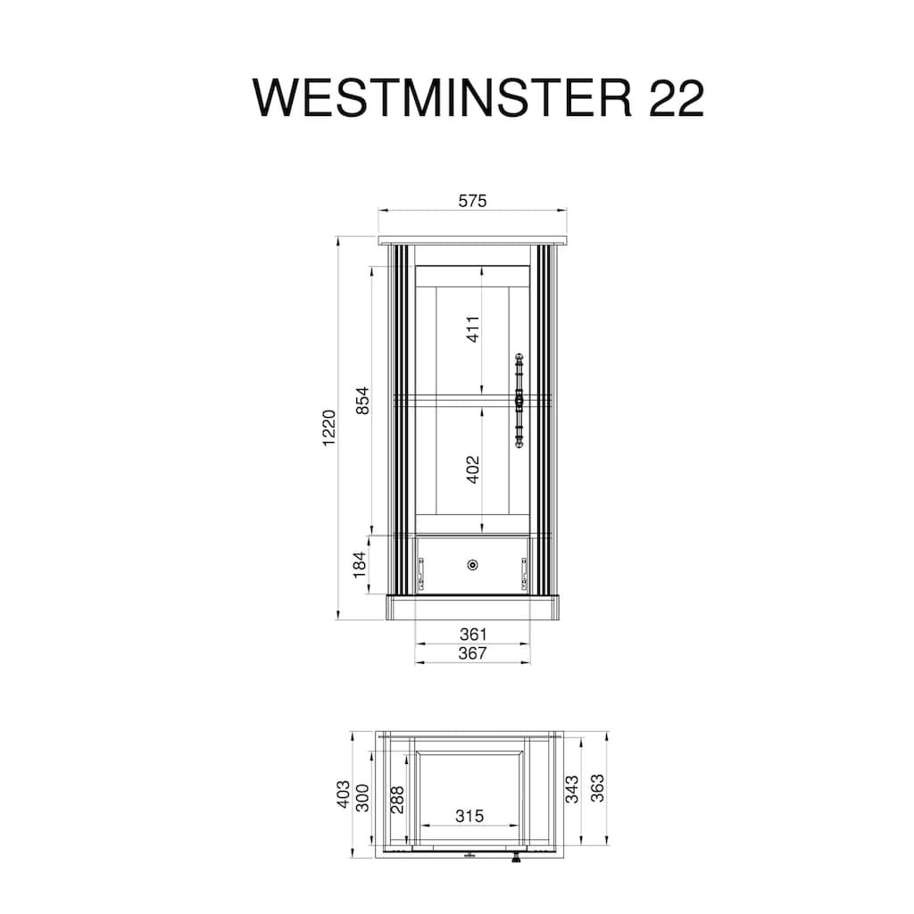 Home affaire Wohnwand »Westminster«, (Set, 3 St.), im romantischen Landhausstil