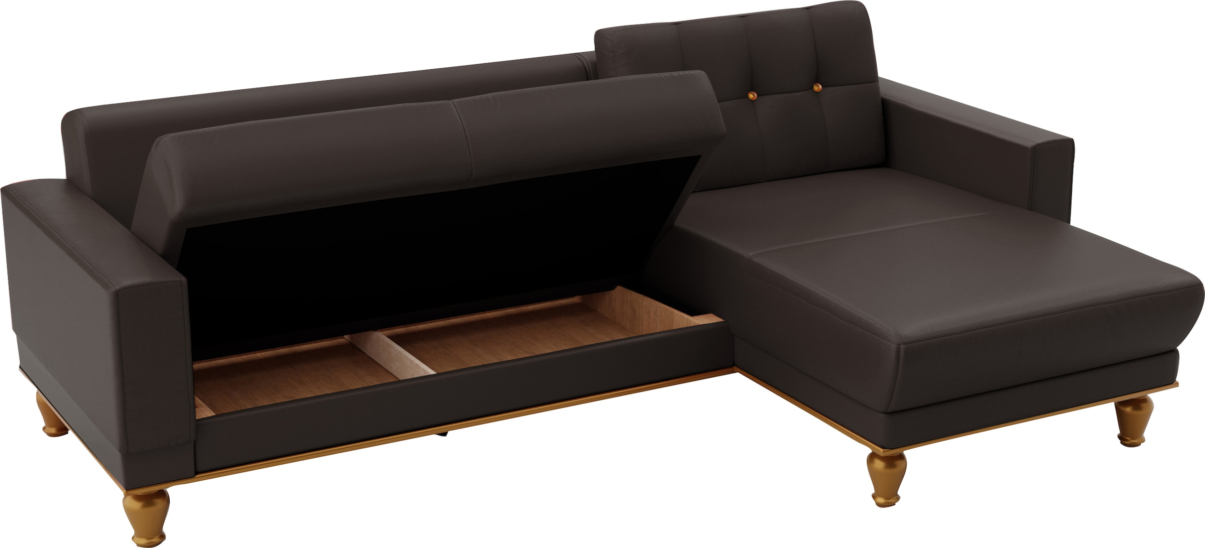 sit&more Ecksofa »Orient 5 L-Form«, mit Strass-Stein, wahlweise mit Bettfunktion und Bettkasten