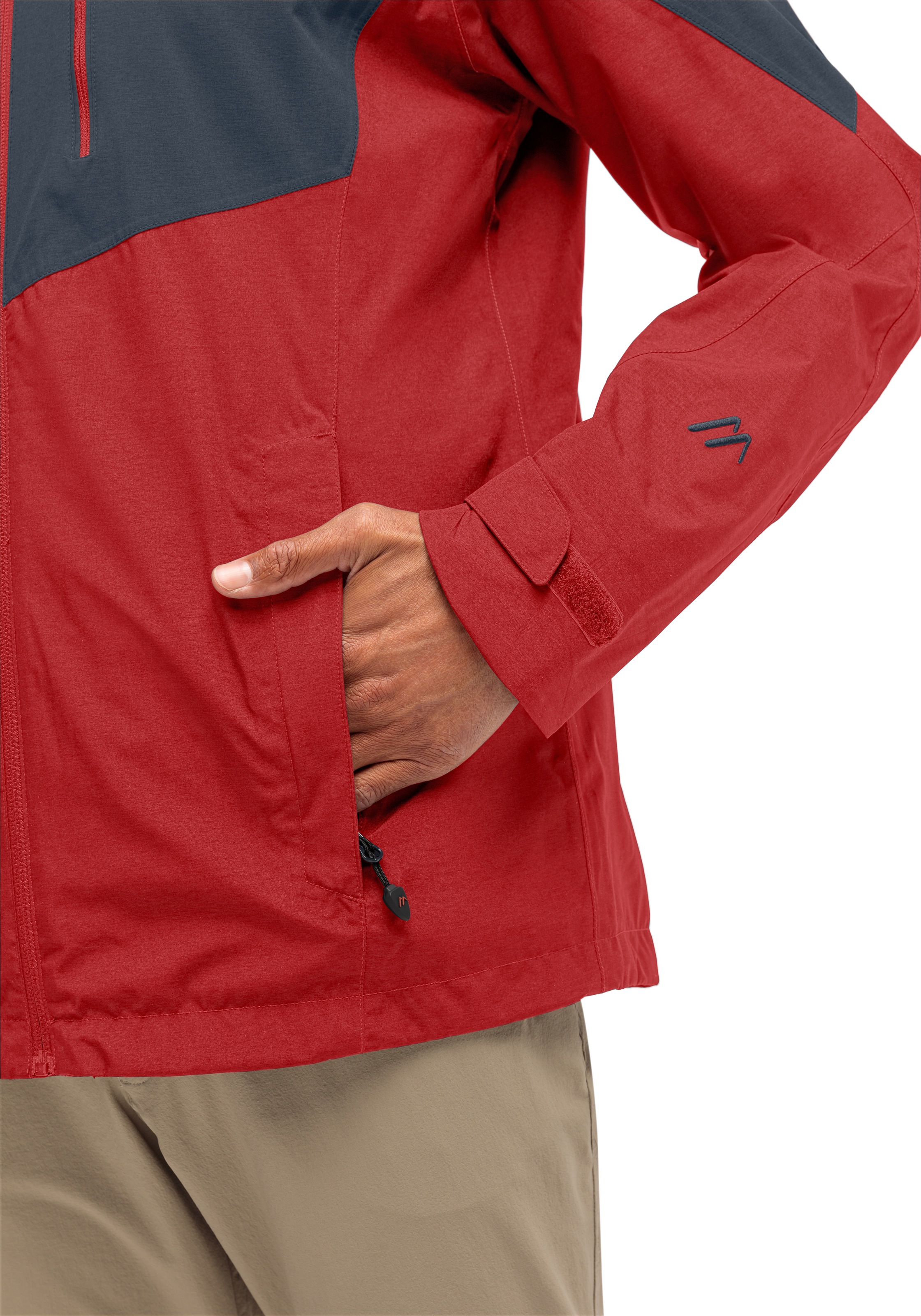 Maier Sports Outdoorjacke »Halny rec M« Herren Funktionsjacke, wasserdichte Regenjacke mit Kapuze, Wanderjacke