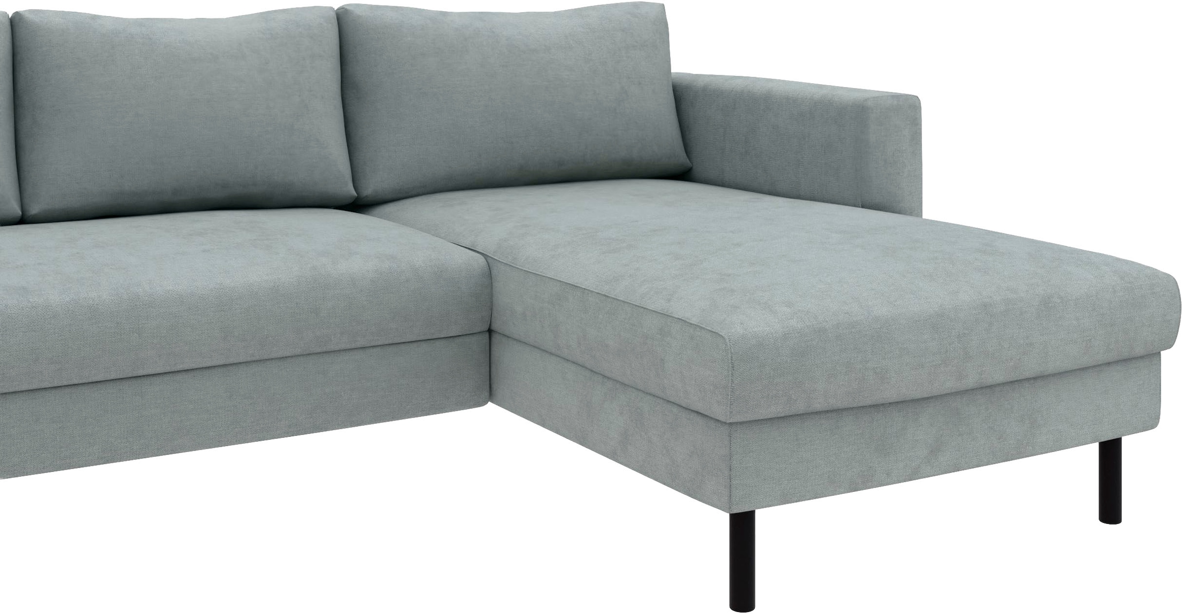 TRENDMANUFAKTUR Wohnlandschaft »Amazing II, wahlw. mit Schlaffunktion & Bettkasten, Fuß schwarz« Sofa in U-Form, in Cord, Struktur LEO o. Struktur LINO, Breite 305 cm