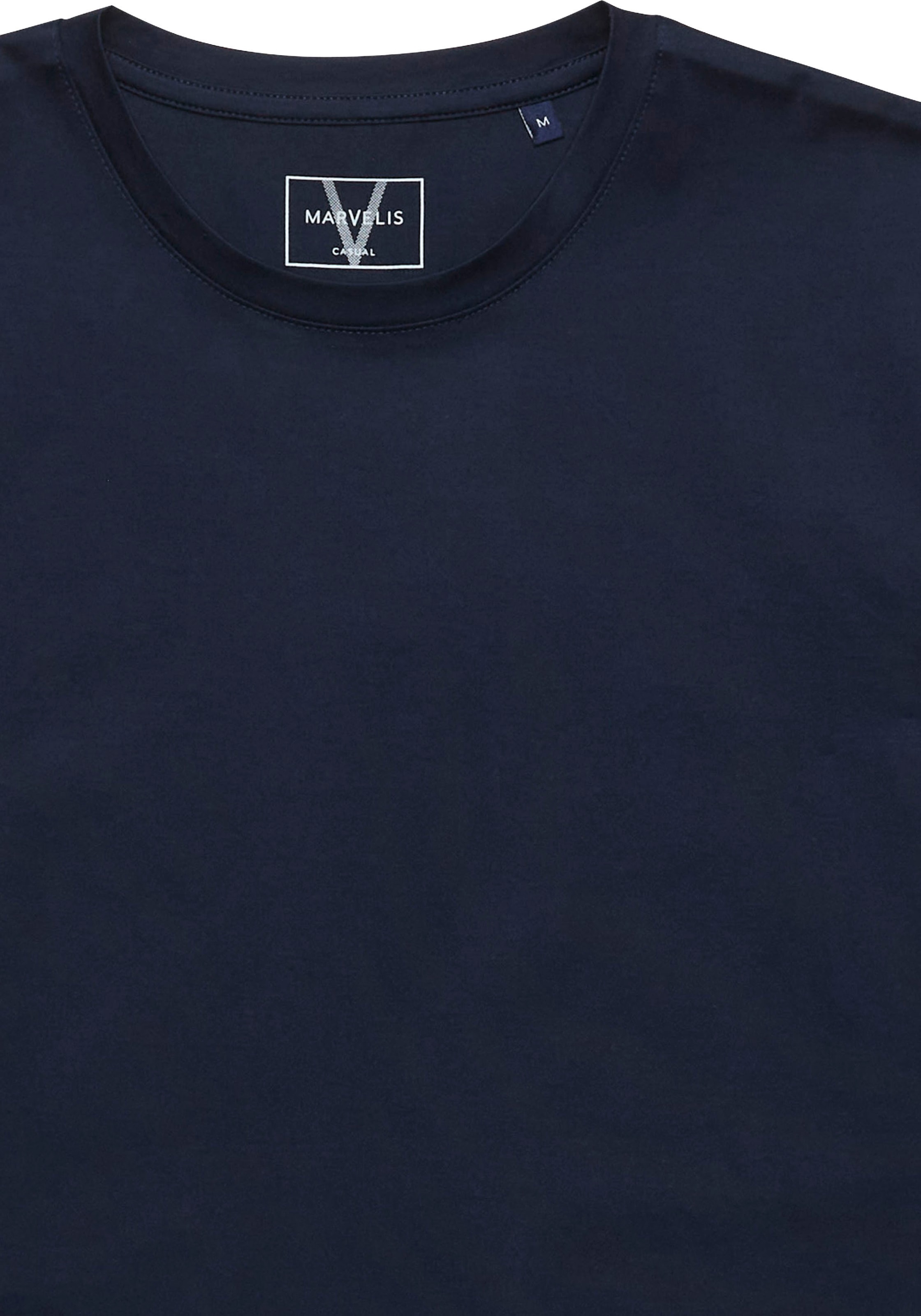 MARVELIS T-Shirt aus Baumwolle, Rundhals, casual fit