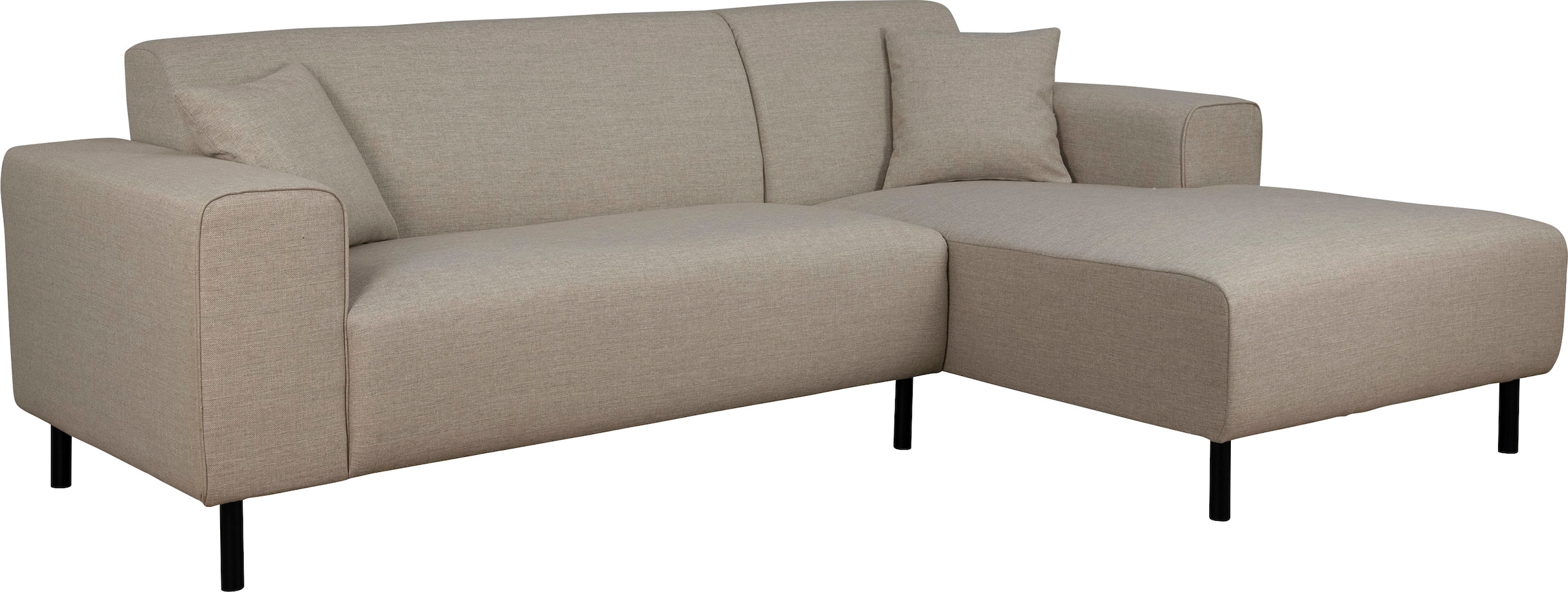 Home affaire Ecksofa »ARROS L-Form mit Wellenunterfederung, Maße B/T/H: 235/163/81 cm«, incl. Zierkissen, mit Recamiere rechts/links bestellbar, auch in Cord
