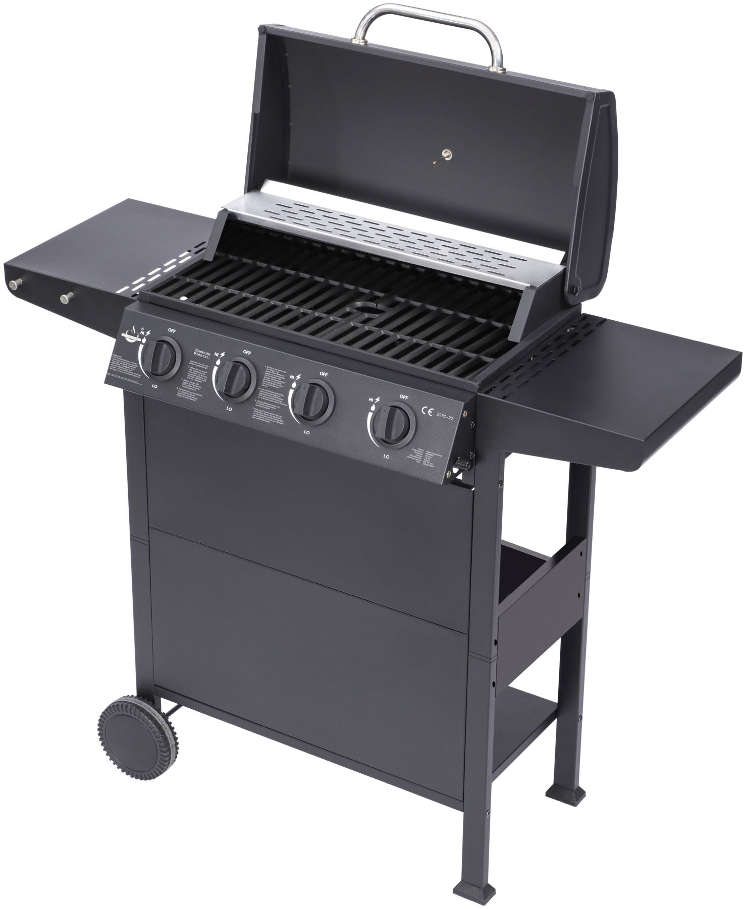 El Fuego Gasgrill »San Jose 4 Brenner«, mit gusseisernem Grillrost