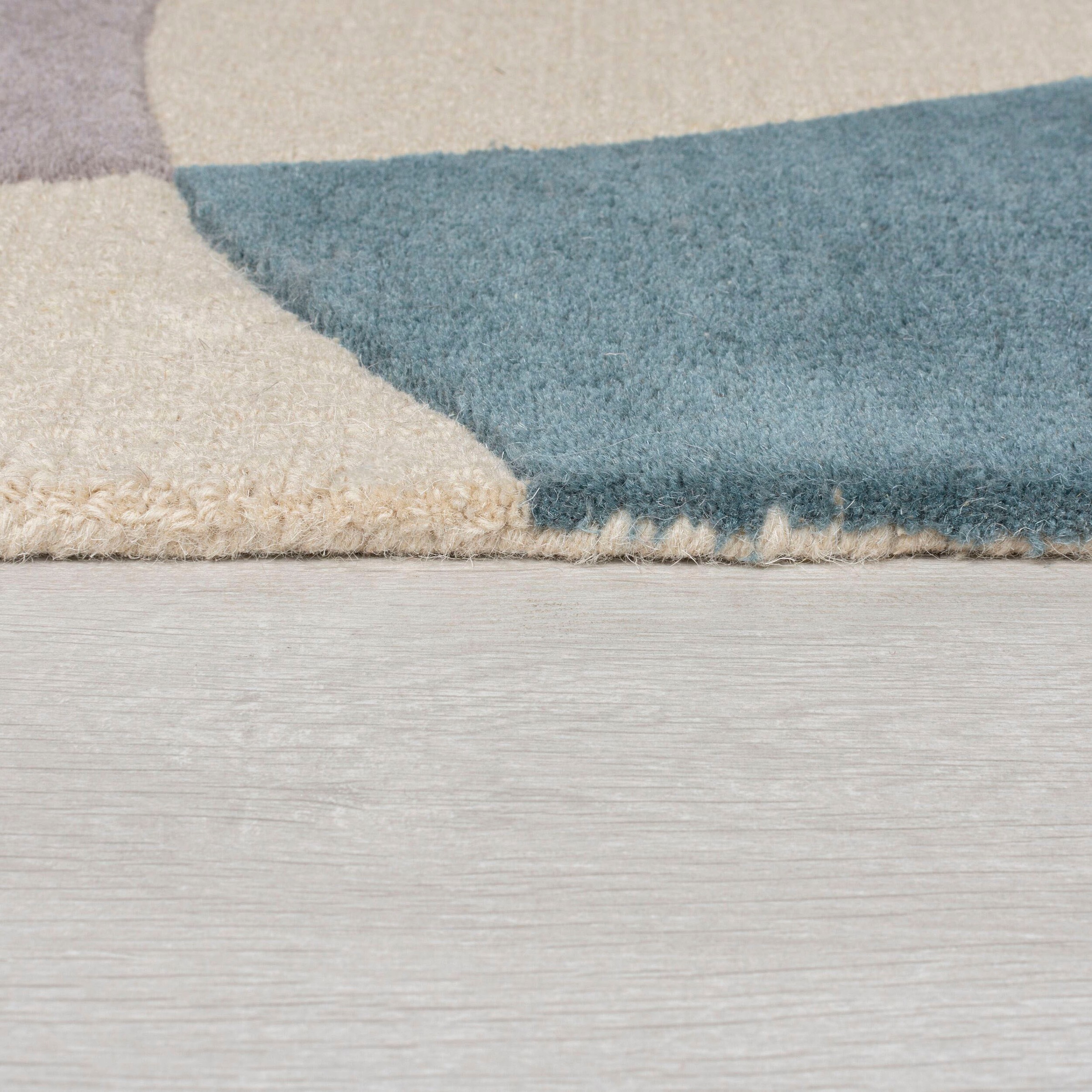 FLAIR RUGS Wollteppich »Glow«, rechteckig, 8 mm Höhe, fußbodenheizungsgeeignet, mit Hoch-Tief-Effekt, gemustert
