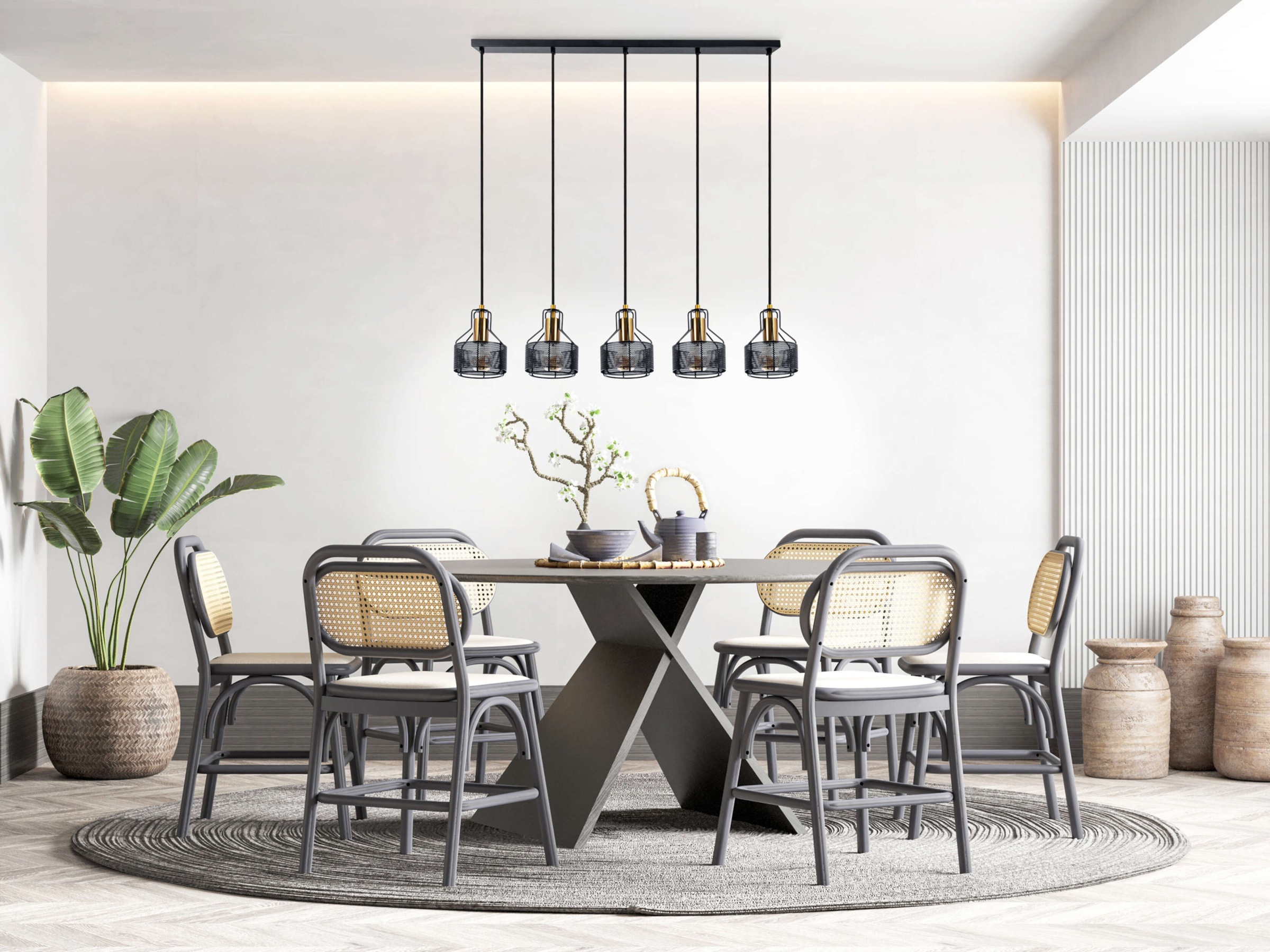 näve LED Pendelleuchte »FORO«, Leuchtmittel E27   ohne Leuchtmittel, schwar günstig online kaufen