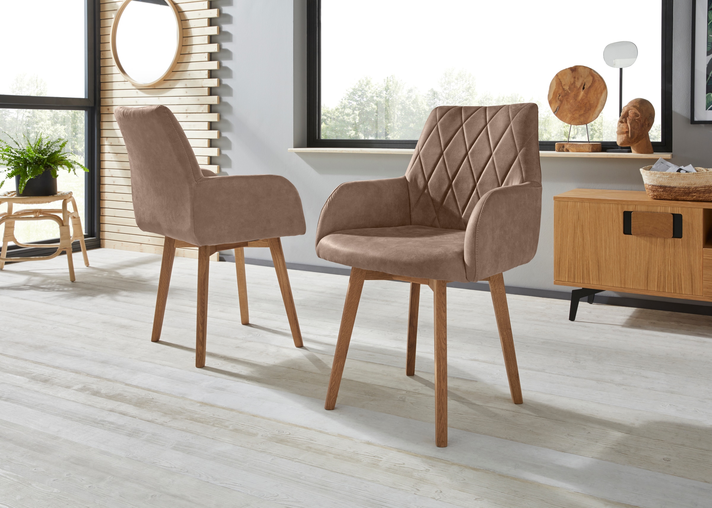 Home affaire Esszimmerstuhl »Brest« (Set) 2 Stk.Armlehnstuhl in Leder oder günstig online kaufen