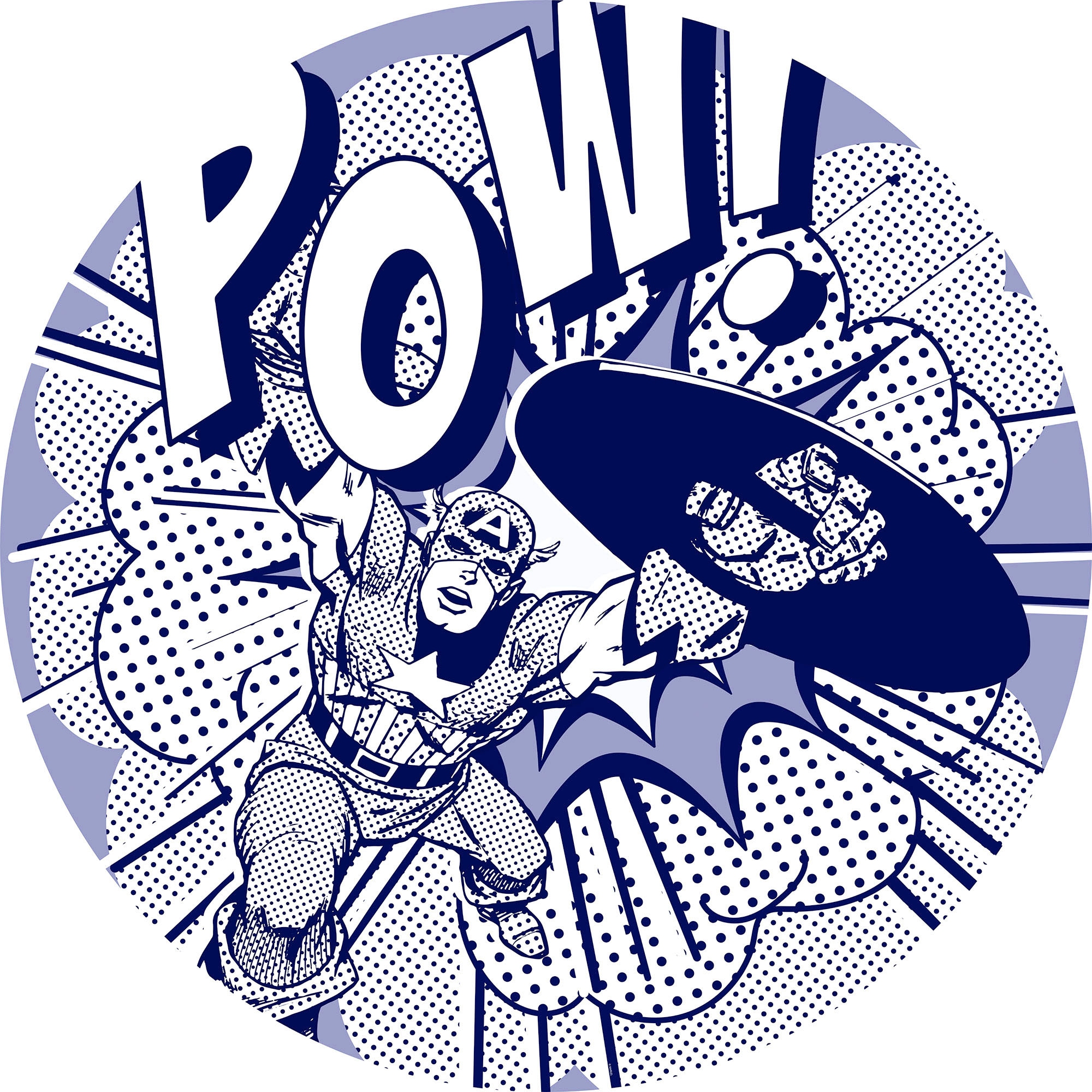 Komar Wandtattoo »selbstklebendes Vlies - Captian America Pow - Größe 125 x günstig online kaufen
