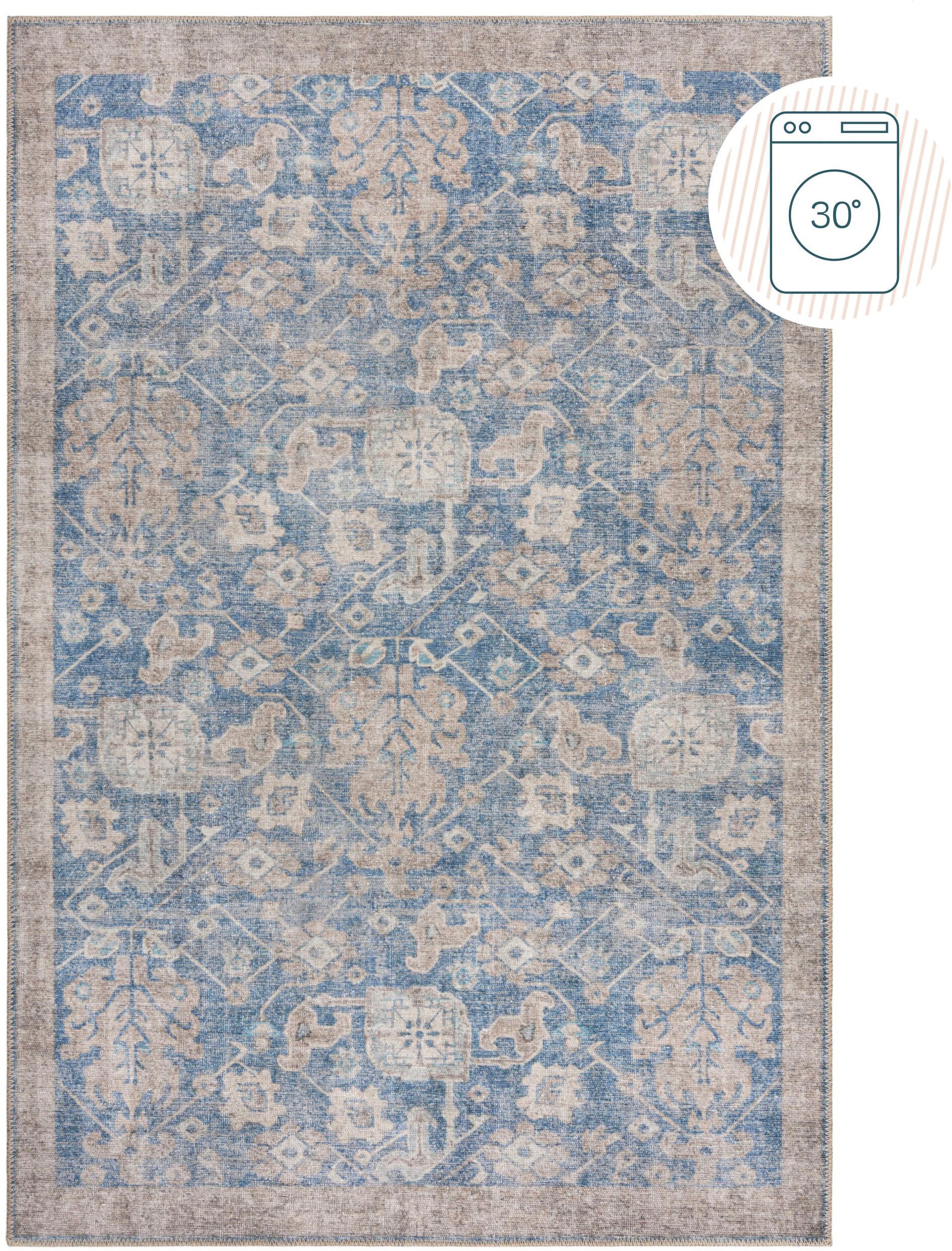 FLAIR RUGS Teppich »Orelia«, rechteckig, 4 mm Höhe, Waschbarer Traditionell günstig online kaufen