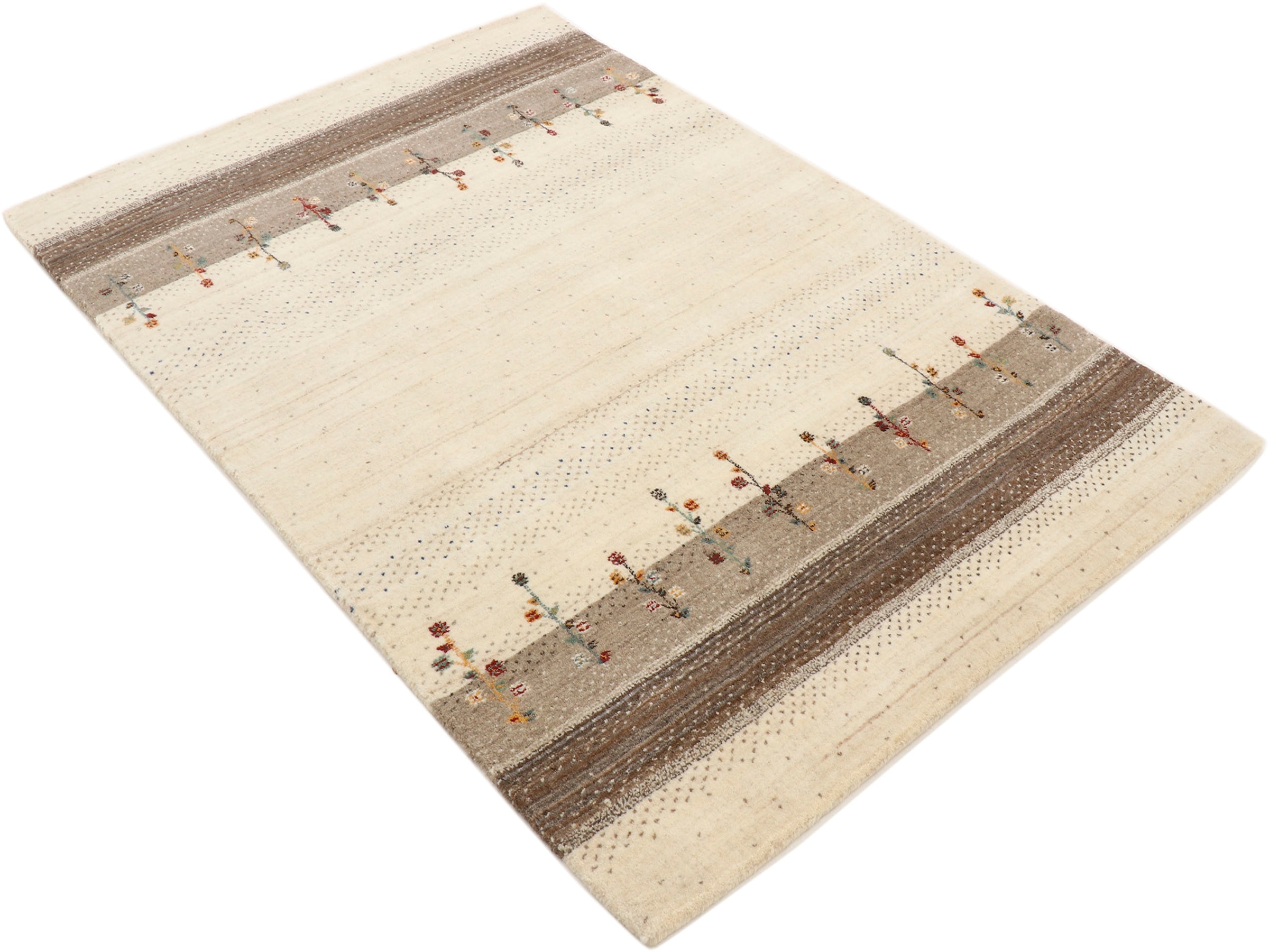 carpetfine Wollteppich »Gabbeh Loom Lori«, rechteckig, 15 mm Höhe, reine Wolle, sehr weicher Flor, Wohnzimmer
