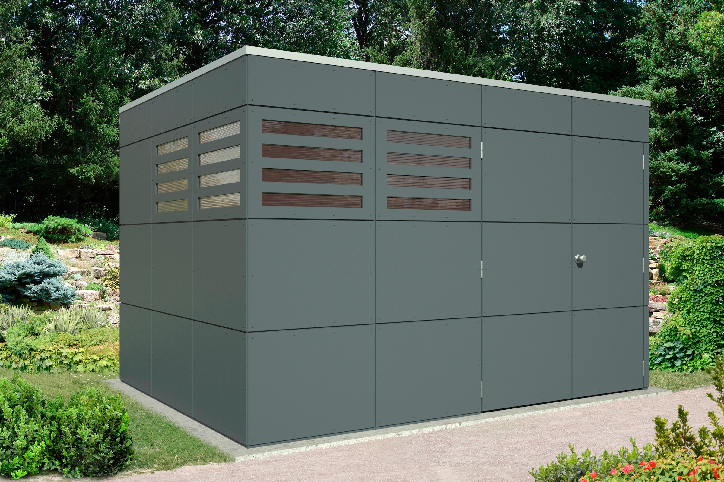 Skanholz Gartenhaus »CrossCube Brisbane 4«