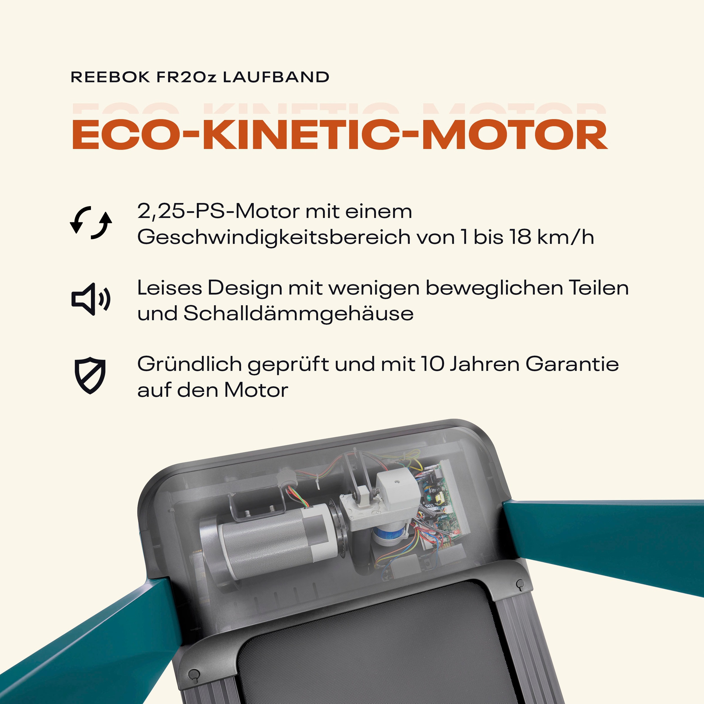 Reebok Laufband »FR20z Floatride« bis max. 18 km/h, mit Steigung, 120 kg max. Benutzergewicht