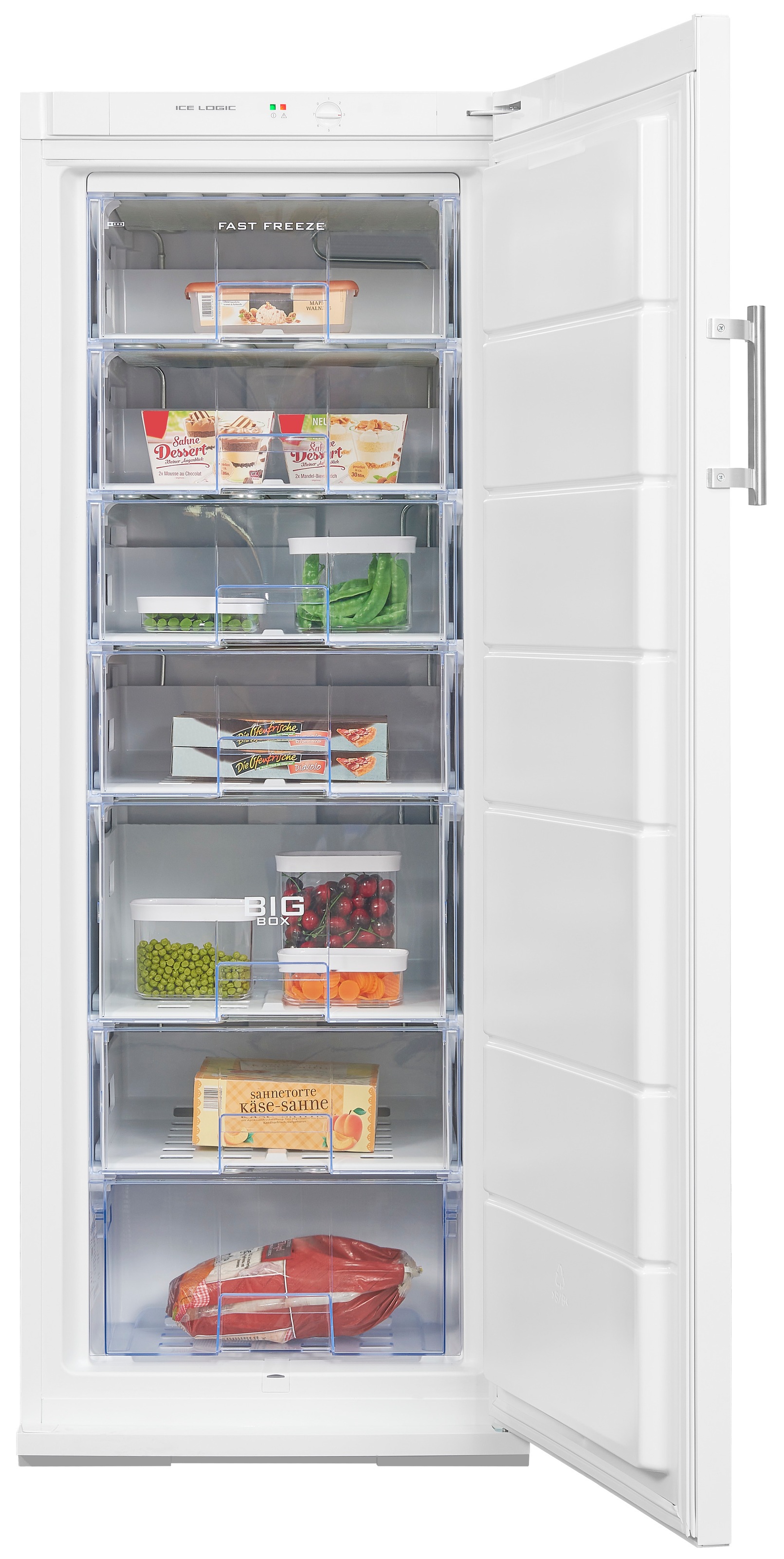 exquisit Gefrierschrank »GS27-H-280E weiss«, 163 cm hoch, 60 cm breit, Türanschlag wechselbar