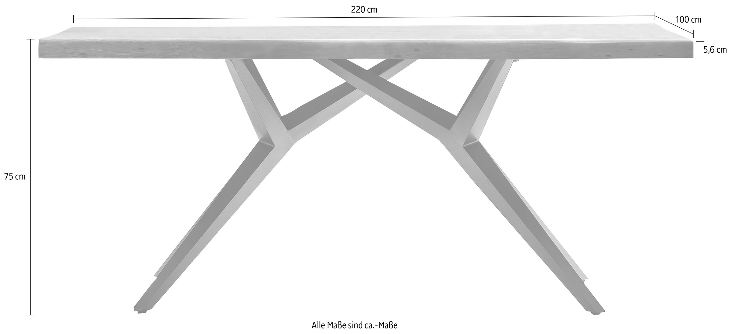 SIT Esstisch »Tables«, mit elegantem Metallgestell, Shabby Chic, Vintage