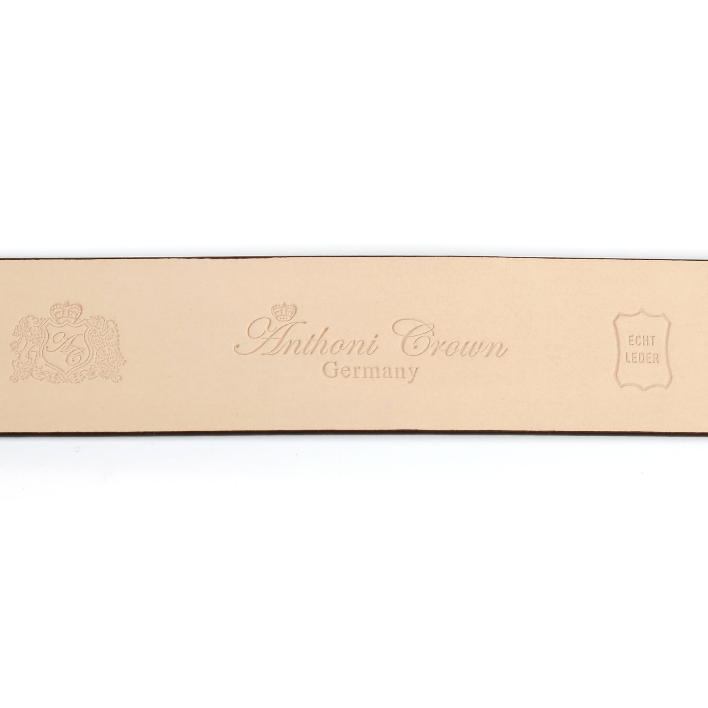 Anthoni Crown Ledergürtel, Schließe goldfarben mit Anthoni Crown Logo