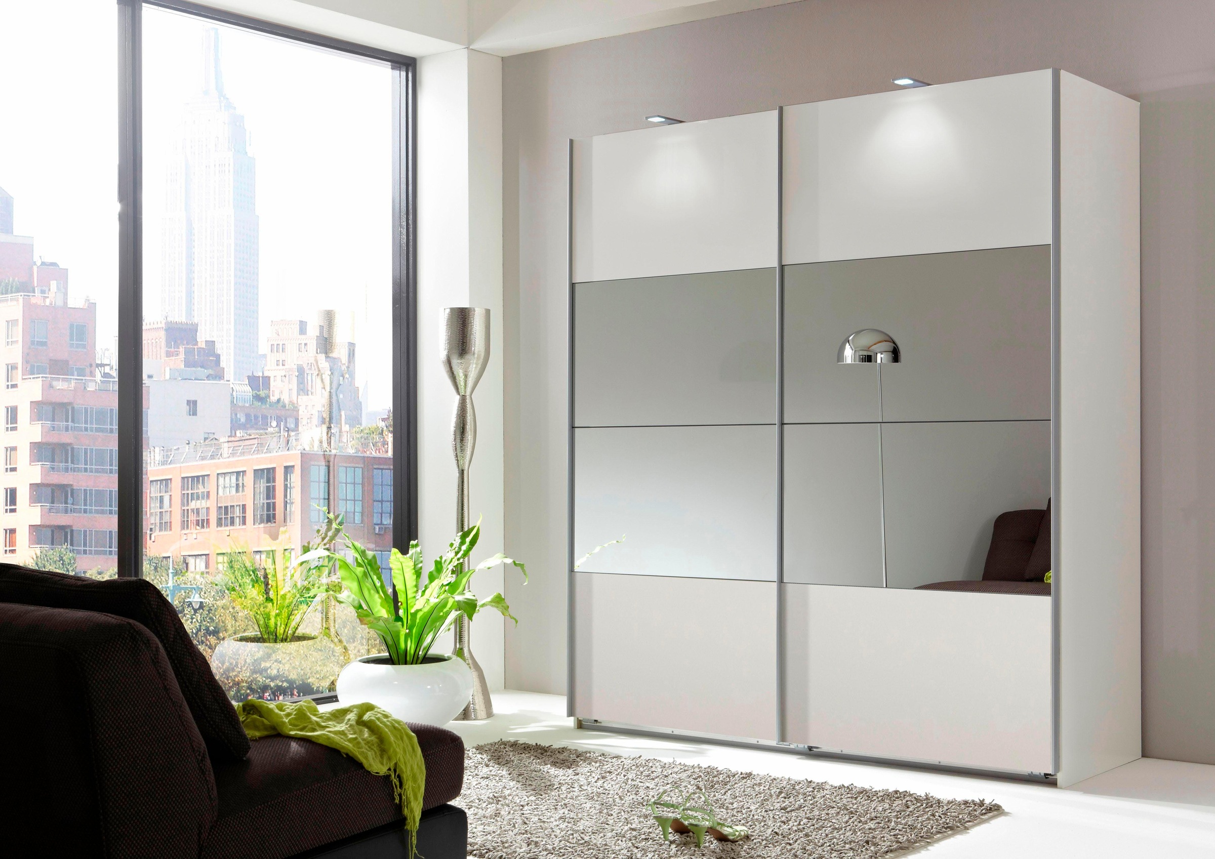 Wimex Schwebetürenschrank "Easy" mit Teilspiegel günstig online kaufen