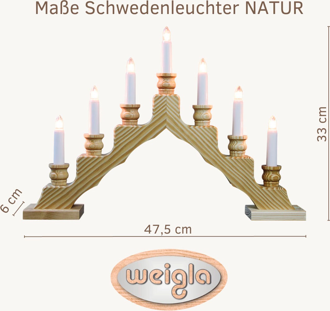 Weigla Lichterbogen »Schwede, Weihnachtsdeko«, 7-flammig günstig online kaufen