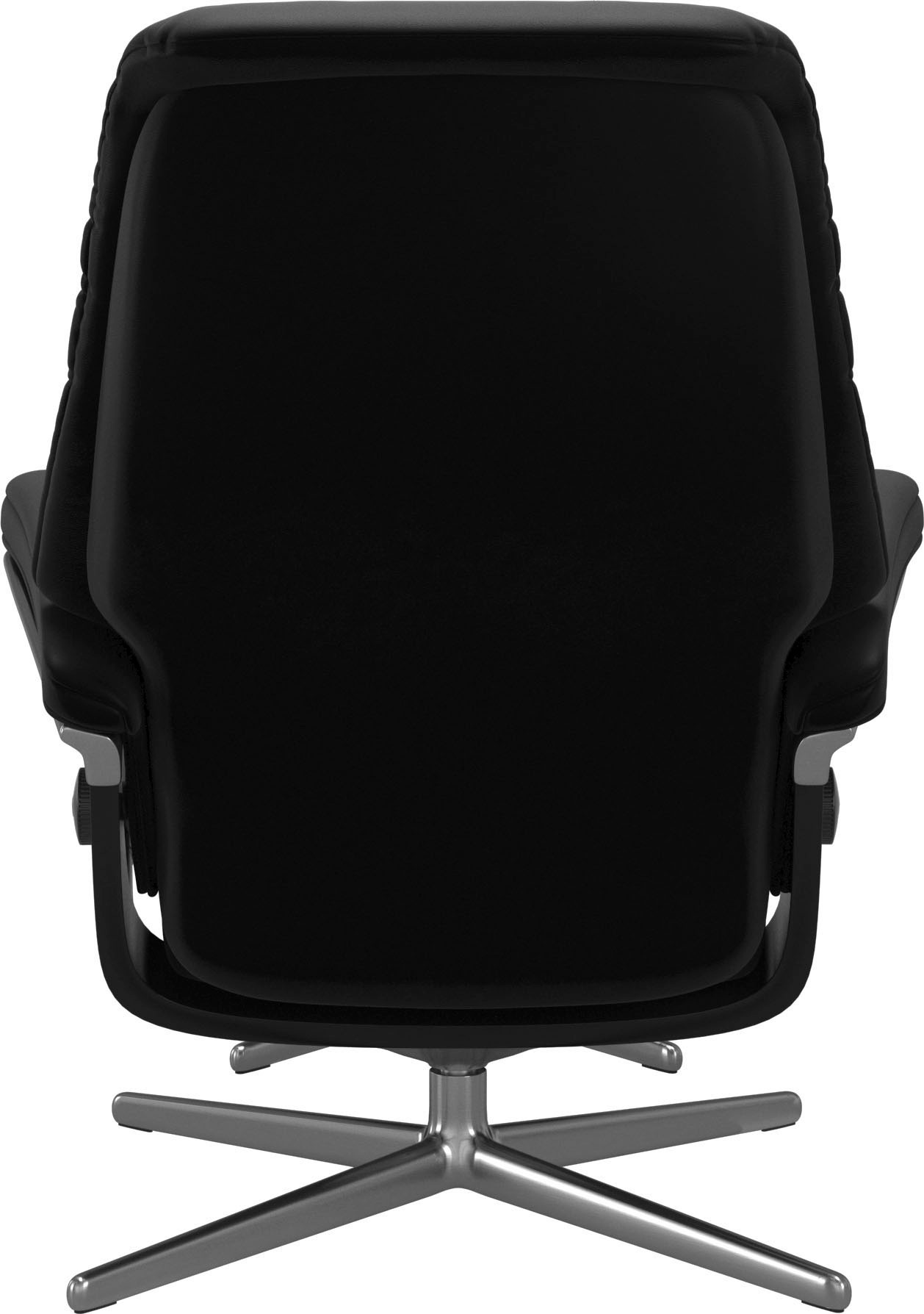 Stressless® Relaxsessel »Sunrise«, (Set, Relaxsessel mit Hocker), mit Hocker, mit Cross Base, Größe S, M & L, Holzakzent Schwarz