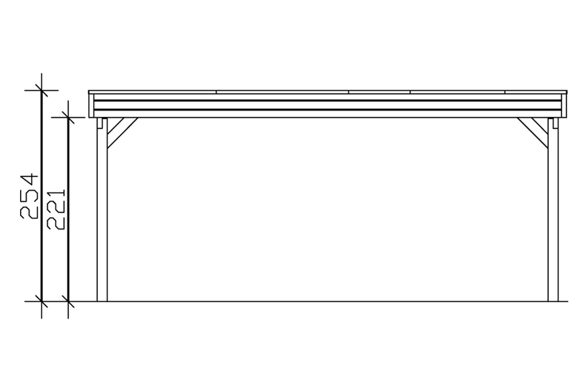 Skanholz Doppelcarport »Friesland«, 514 cm, grün