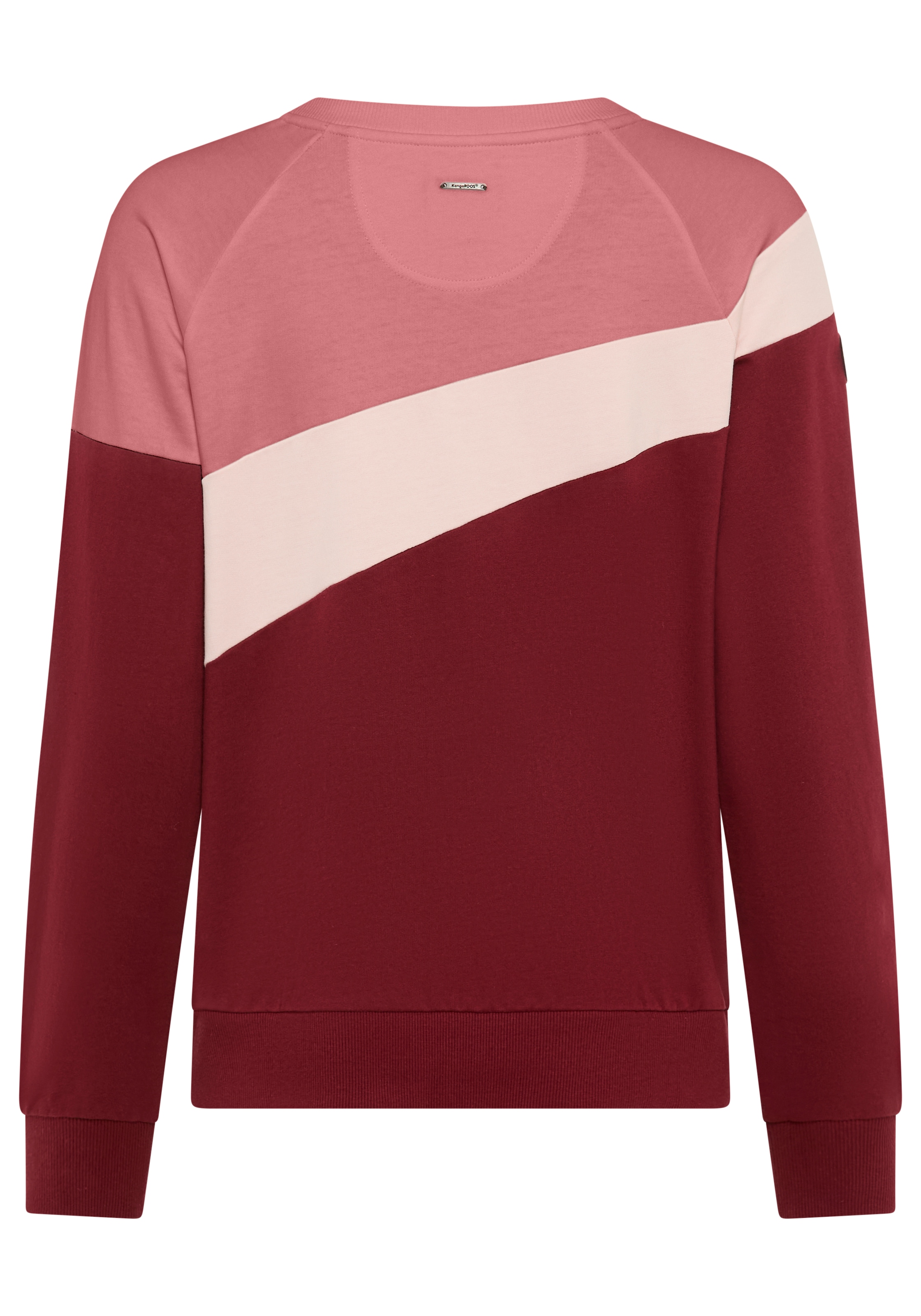KangaROOS Sweatshirt , im Colorblock Design mit süßen Details
