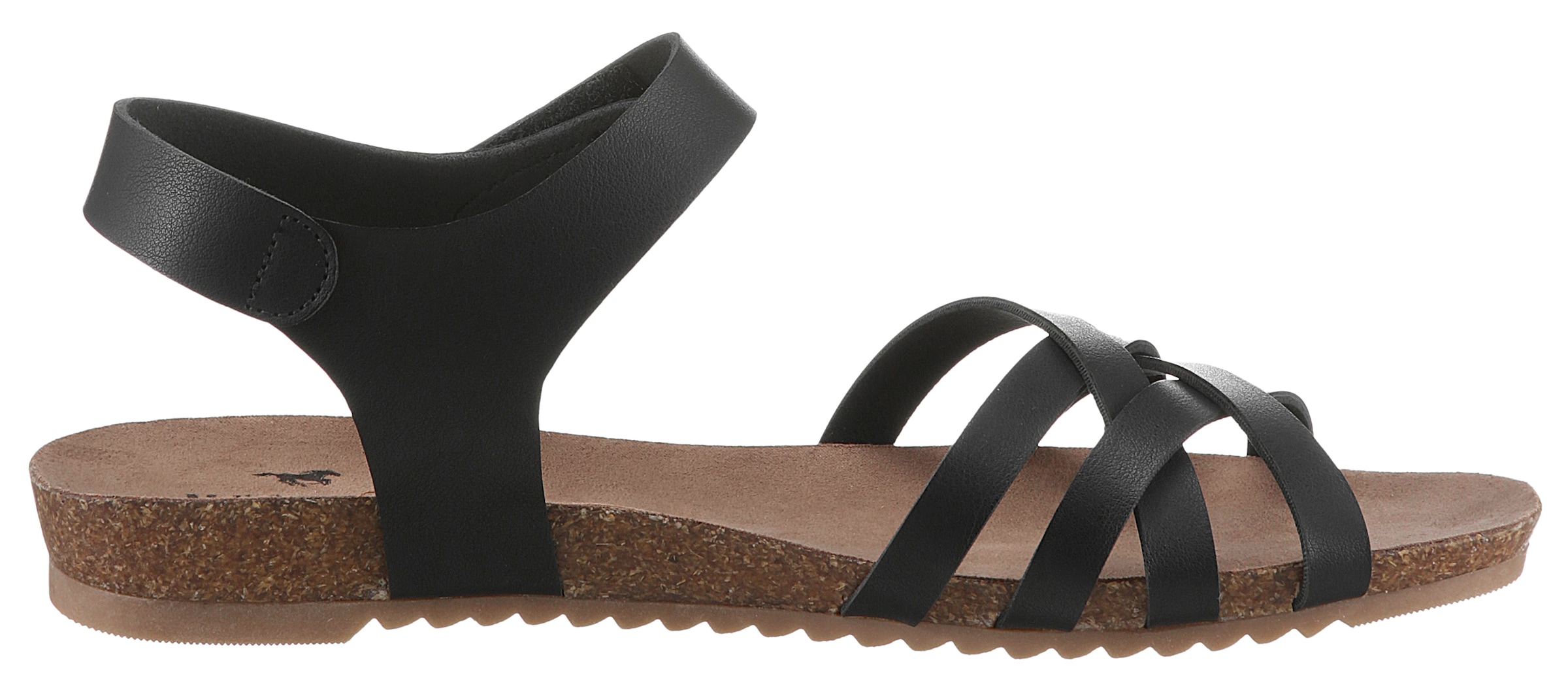 Mustang Shoes Riemchensandale, Sommerschuh, Sandalette, Klettschuh, mit Klettverschluss-Riemchen