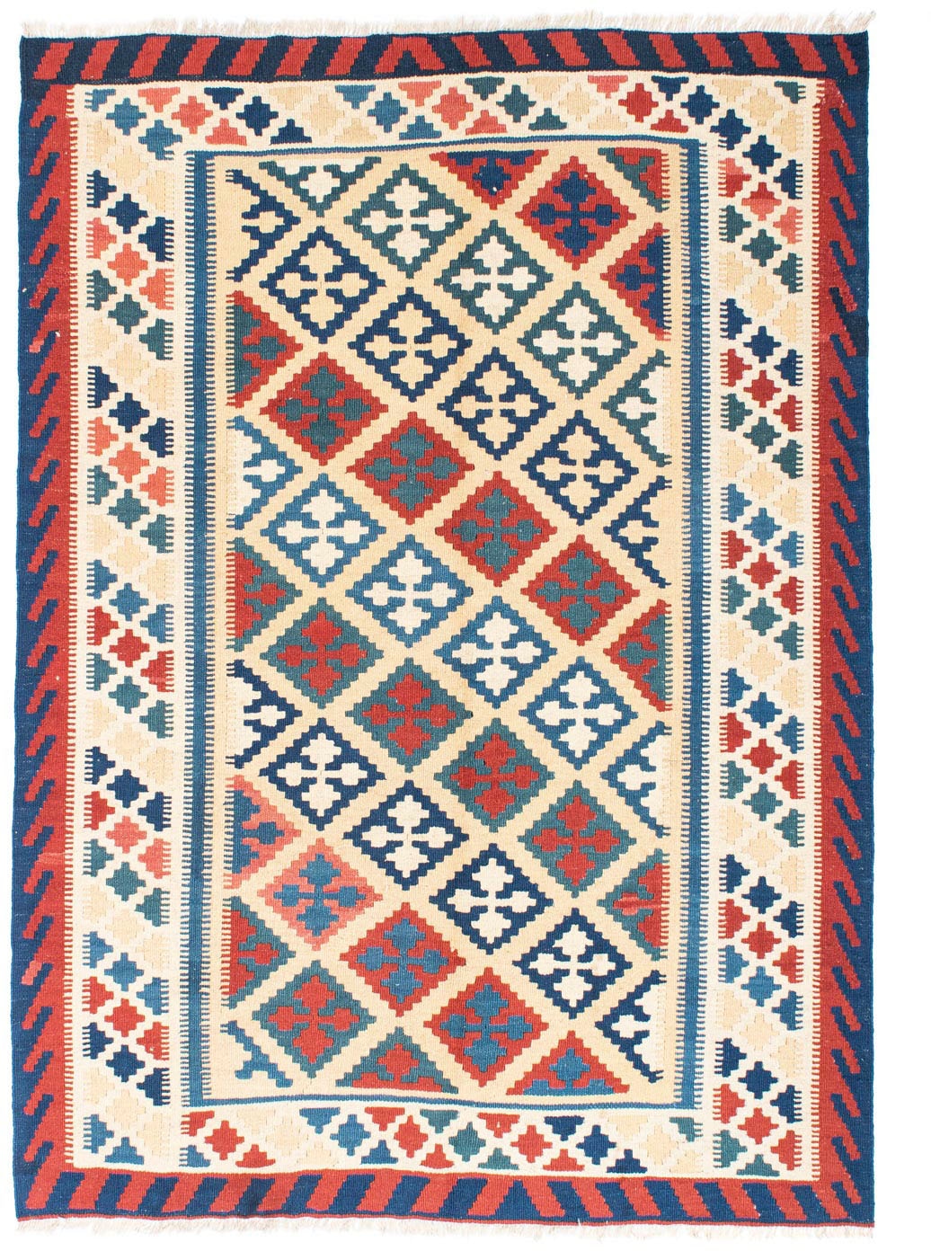 morgenland Wollteppich »Kelim - Oriental - 195 x 152 cm - beige«, rechtecki günstig online kaufen