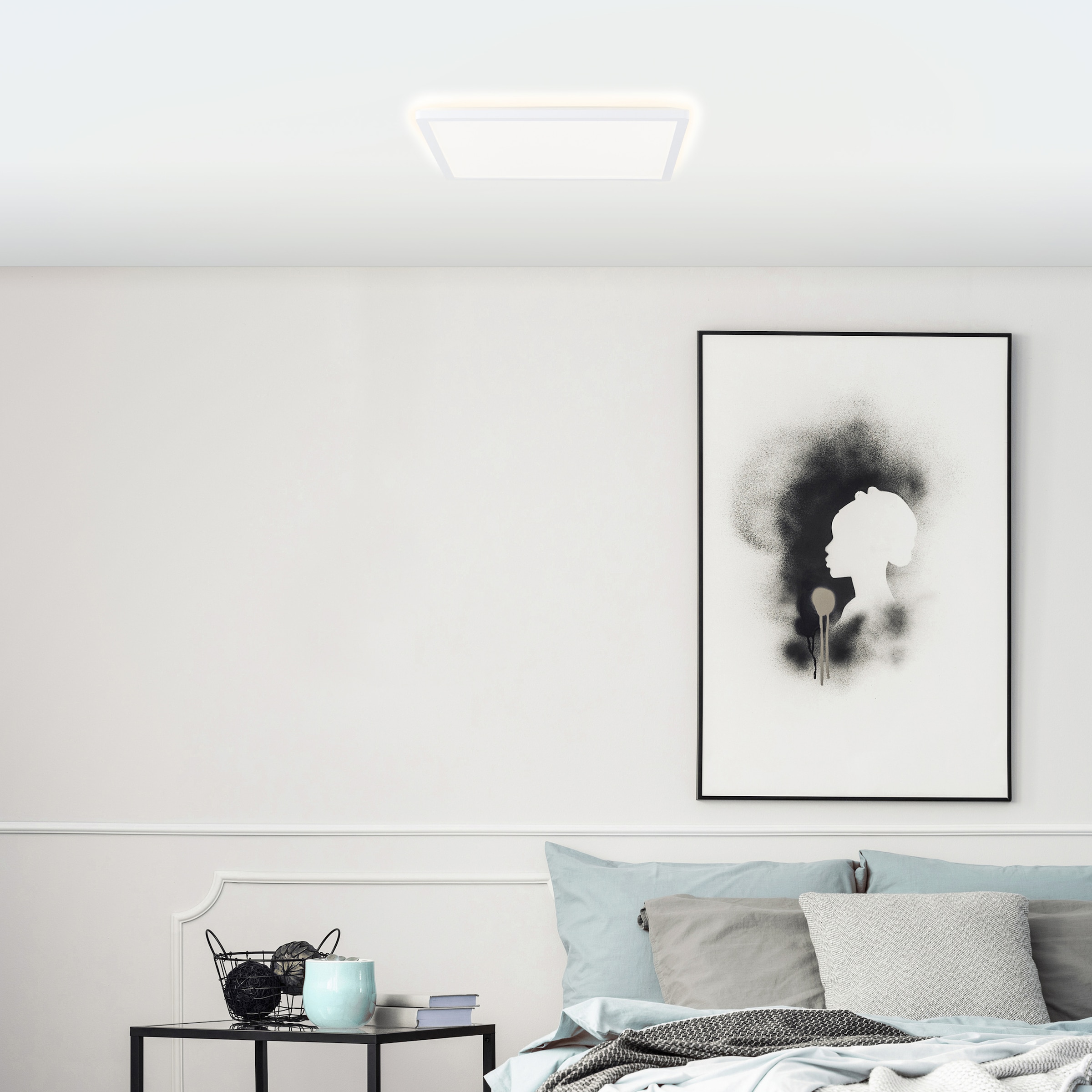 BreLight LED Deckenleuchte »Tanida« LED-Modul 1 Stk. warmweiß - kaltweiß 42 x 42 cm, LED, 3200 lm, 3000-6500 K, CCT, dimmbar, weiß