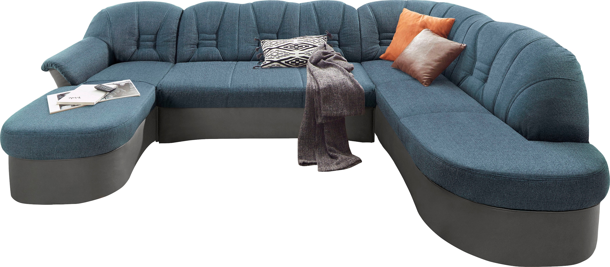 DOMO collection Wohnlandschaft »Elva U-Form«, wahlweise mit Bettfunktion und Federkern