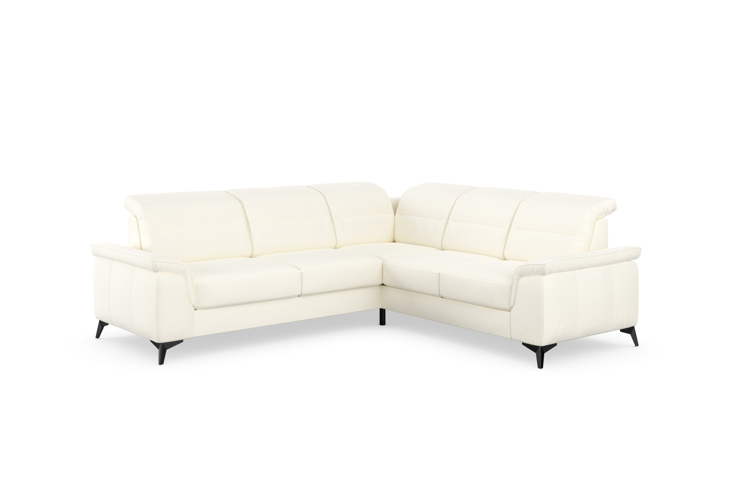 sit&more Ecksofa »Sinatra L-Form«, optinal mit Kopfteilverstellung und Armteilfunktion, Metallfüße