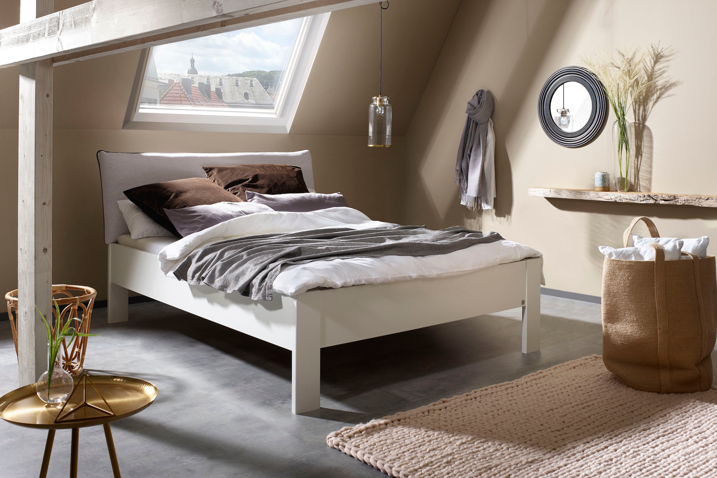rauch Futonbett »Aditio«, Kopfteil Webstoff mit abgesetztem Keder
