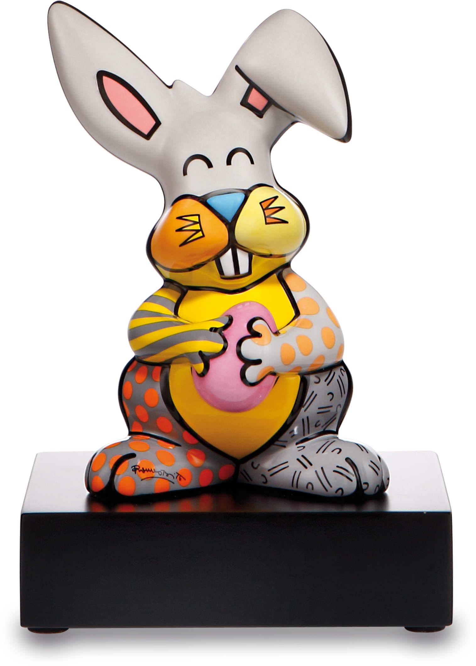GOEBEL Sammelfigur »Figur Romero Britto - "Grey Rabbit"« bunt