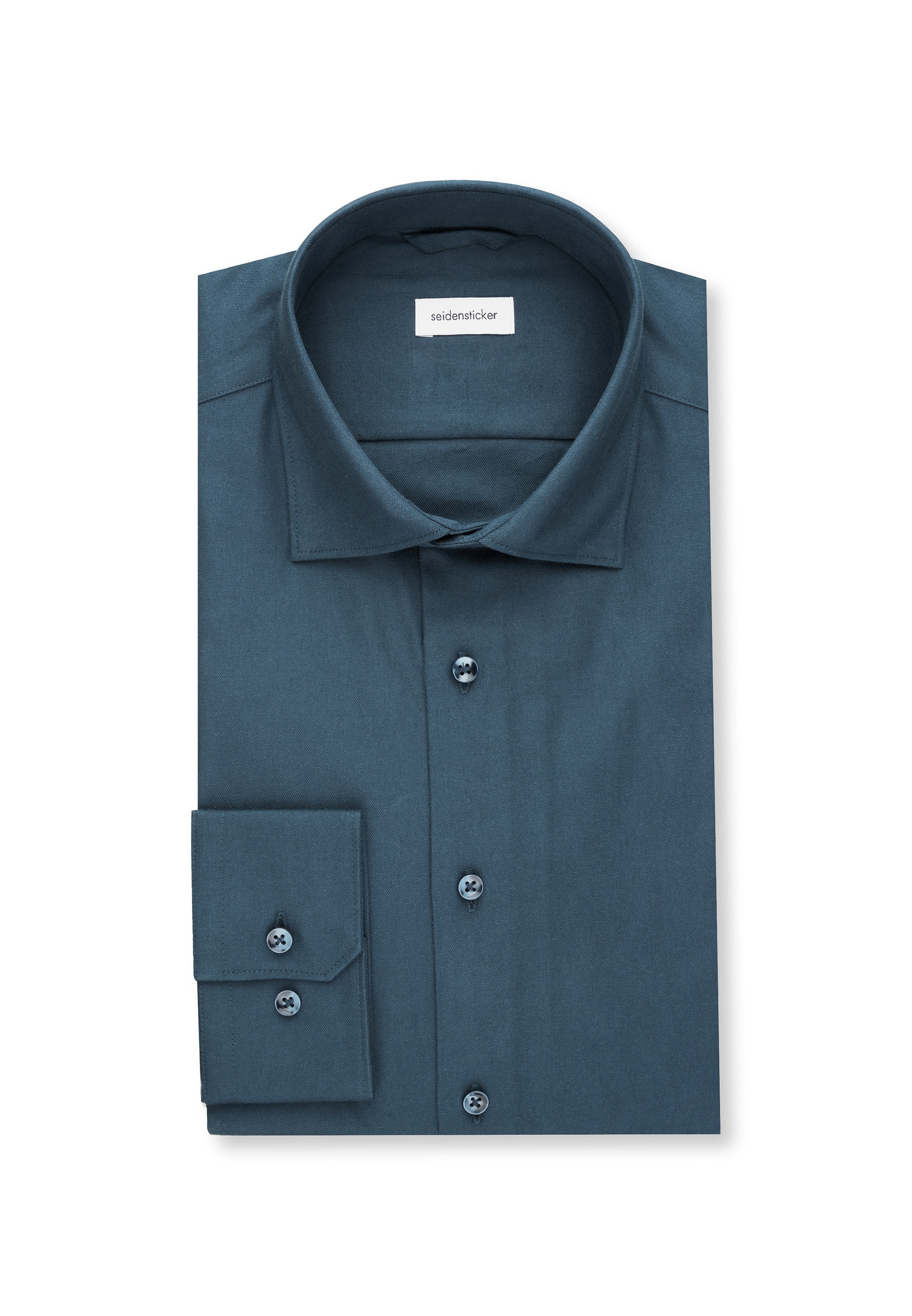 seidensticker Flanellhemd »Slim« Slim 1/1 Kentkragen Uni