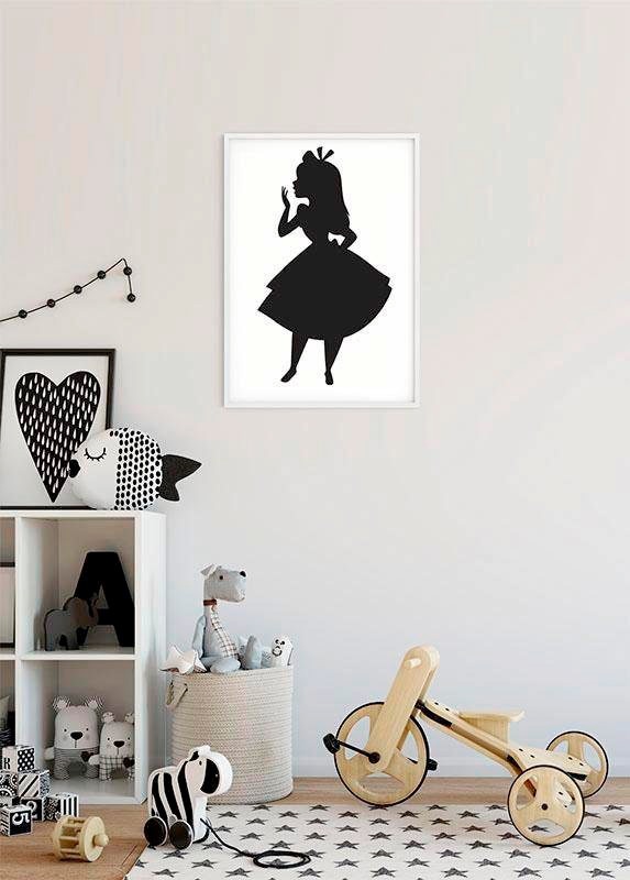 Komar Bild »Alice Silhouette«, Disney, (1 St.), Wandbild zur Dekoration im Kinderzimmer - ohne Rahmen