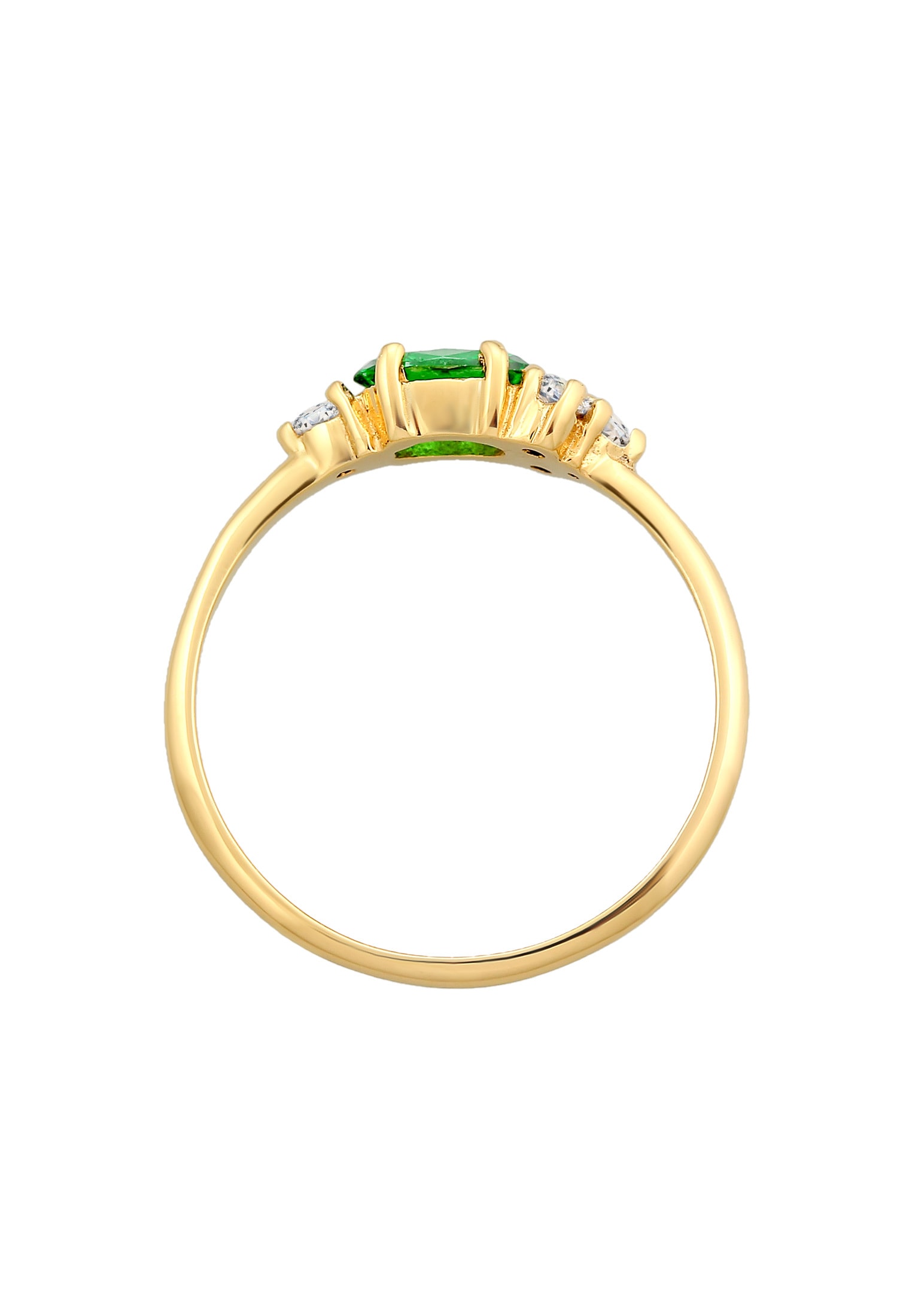 Elli Fingerring »Zirkonia Silber« 925 Verlobung Grün bestellen Smaragd