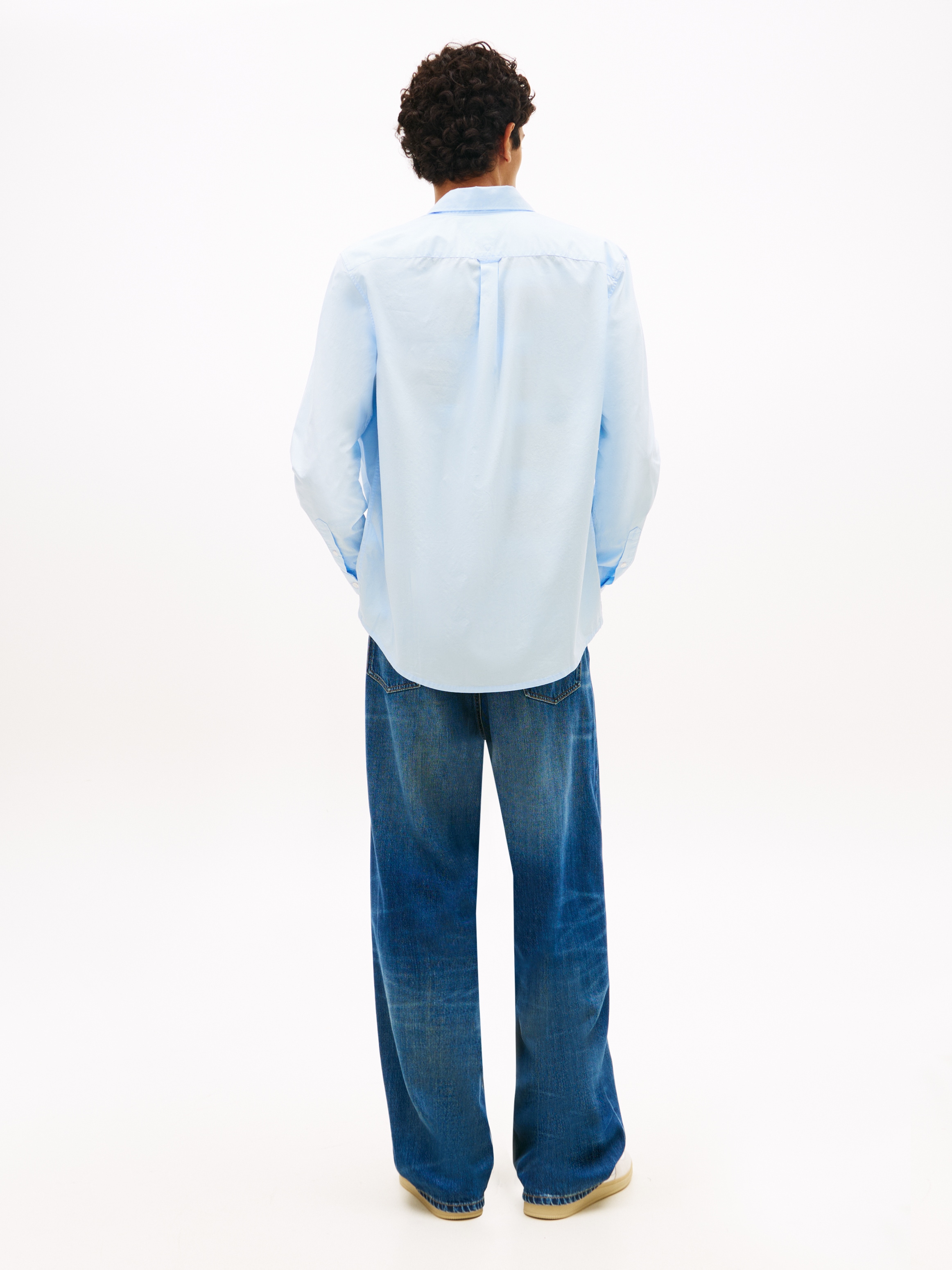 Tommy Jeans Langarmhemd »TJM POPLIN« Regular fit, Kentkragen