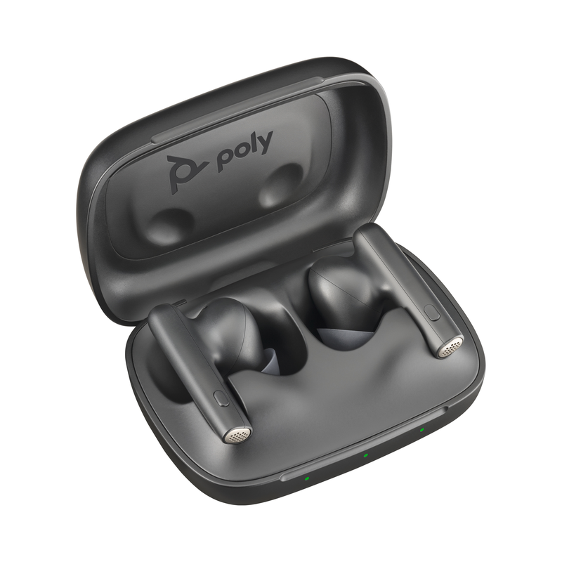 POLY Wireless-Headset »BT Headset Voyager Free 60 USB-C/A« Bluetooth Active Noise Cancelling (ANC) Active Noise Canceling Schwarz Sprechzeit (mit...