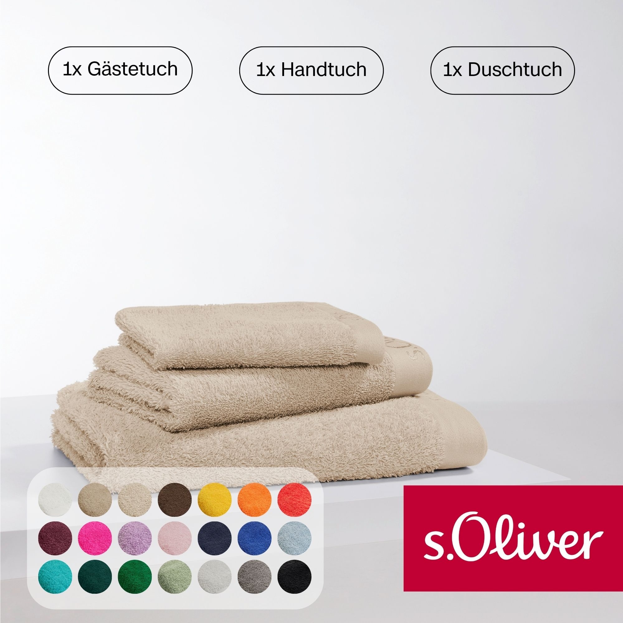 s.Oliver Handtuch Set »s.Oliver, Premium Qualität, 600 gr/m²,«, (Set, 3 St. günstig online kaufen