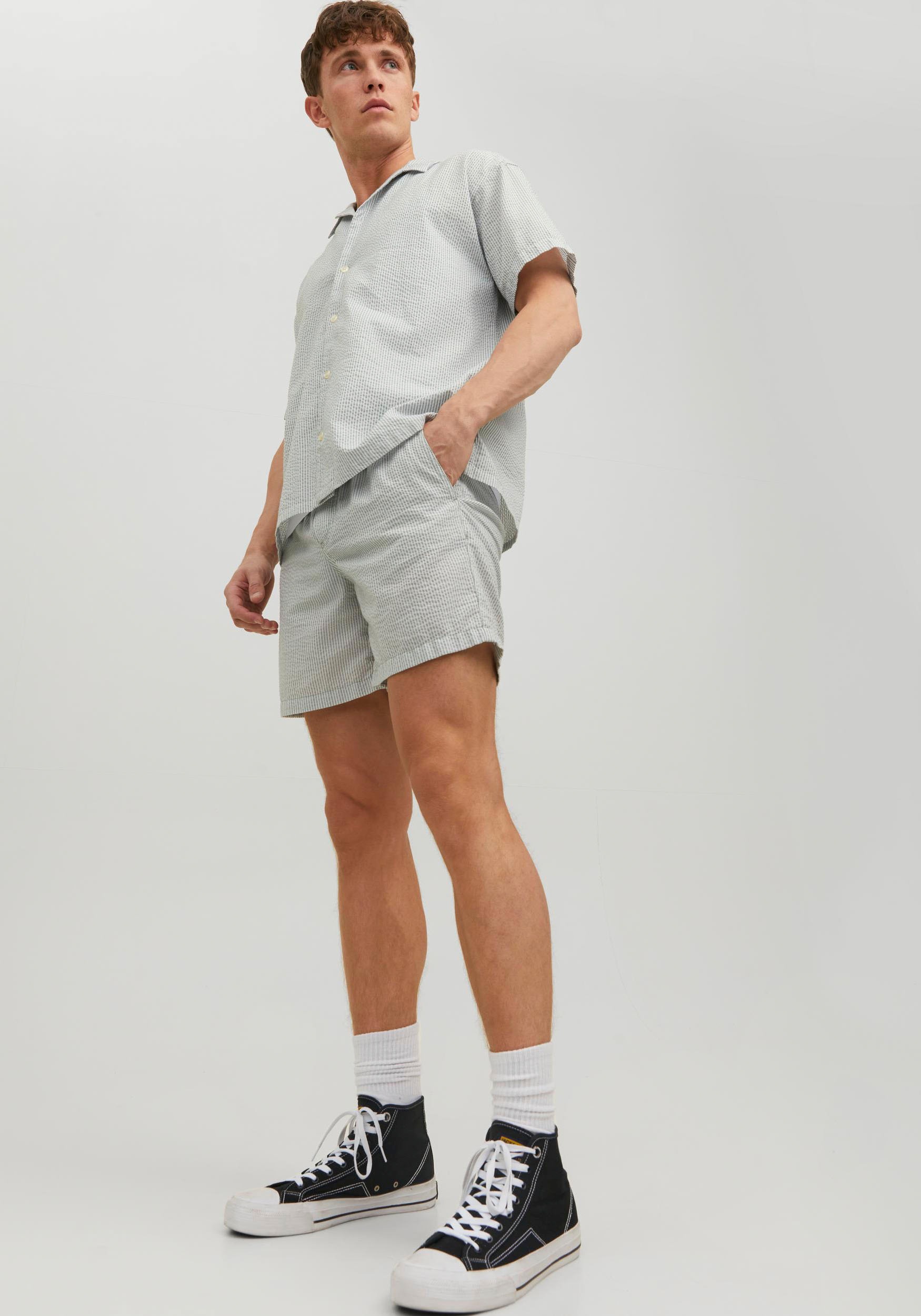 8. Bild von Jack & Jones Sweatshorts »JPSTJEFF JJJOGGER SEERSUCKER DEK SN«